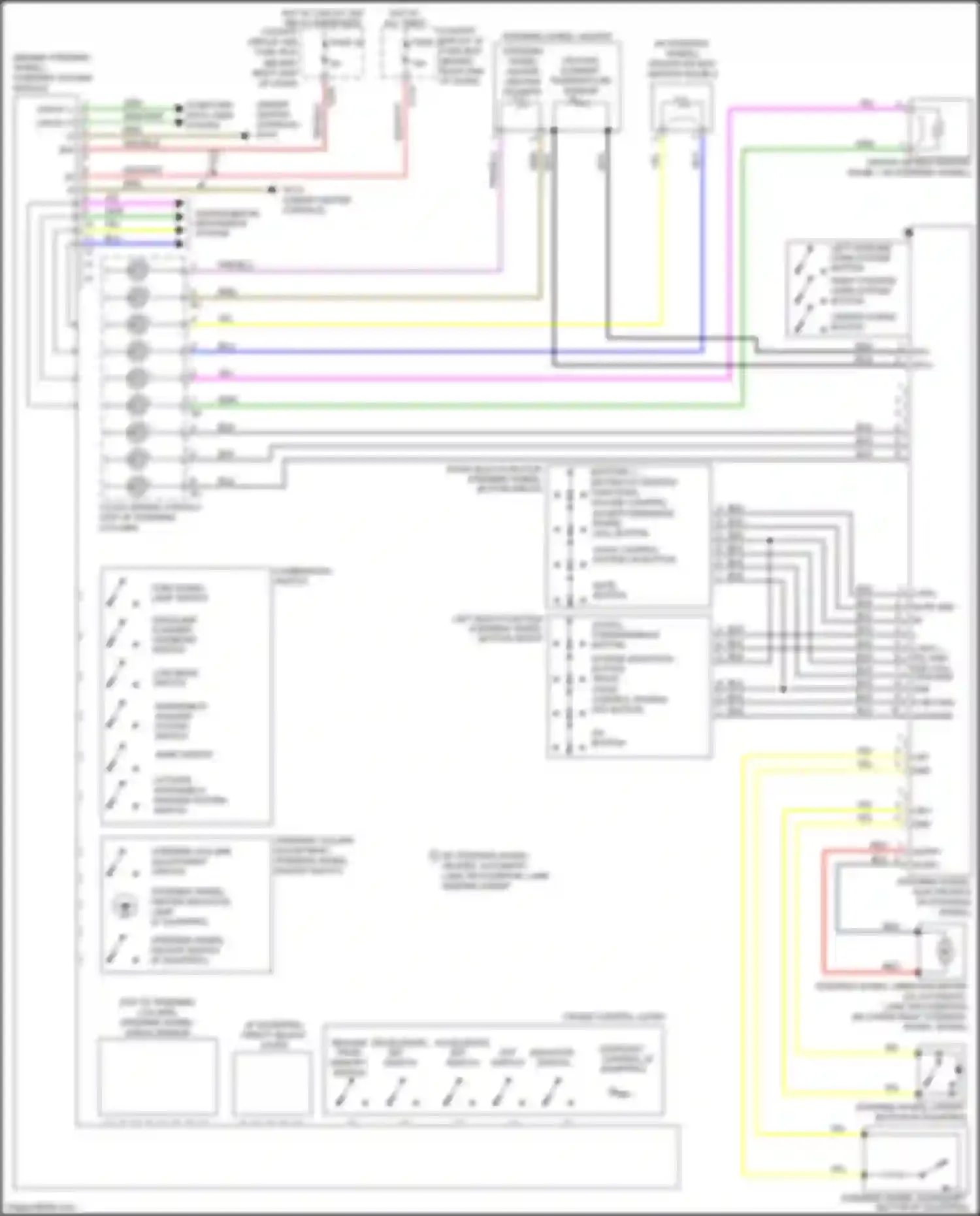 GL-class Mercedes-Benz X166 (2012-2016): Power steering column circuit