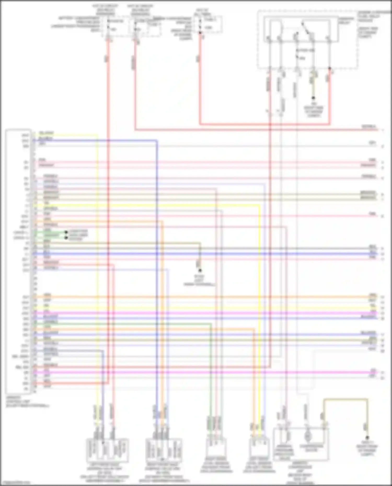 GL-class Mercedes-Benz X166 (2012-2016): Airmatic control circuit (1 of 2)