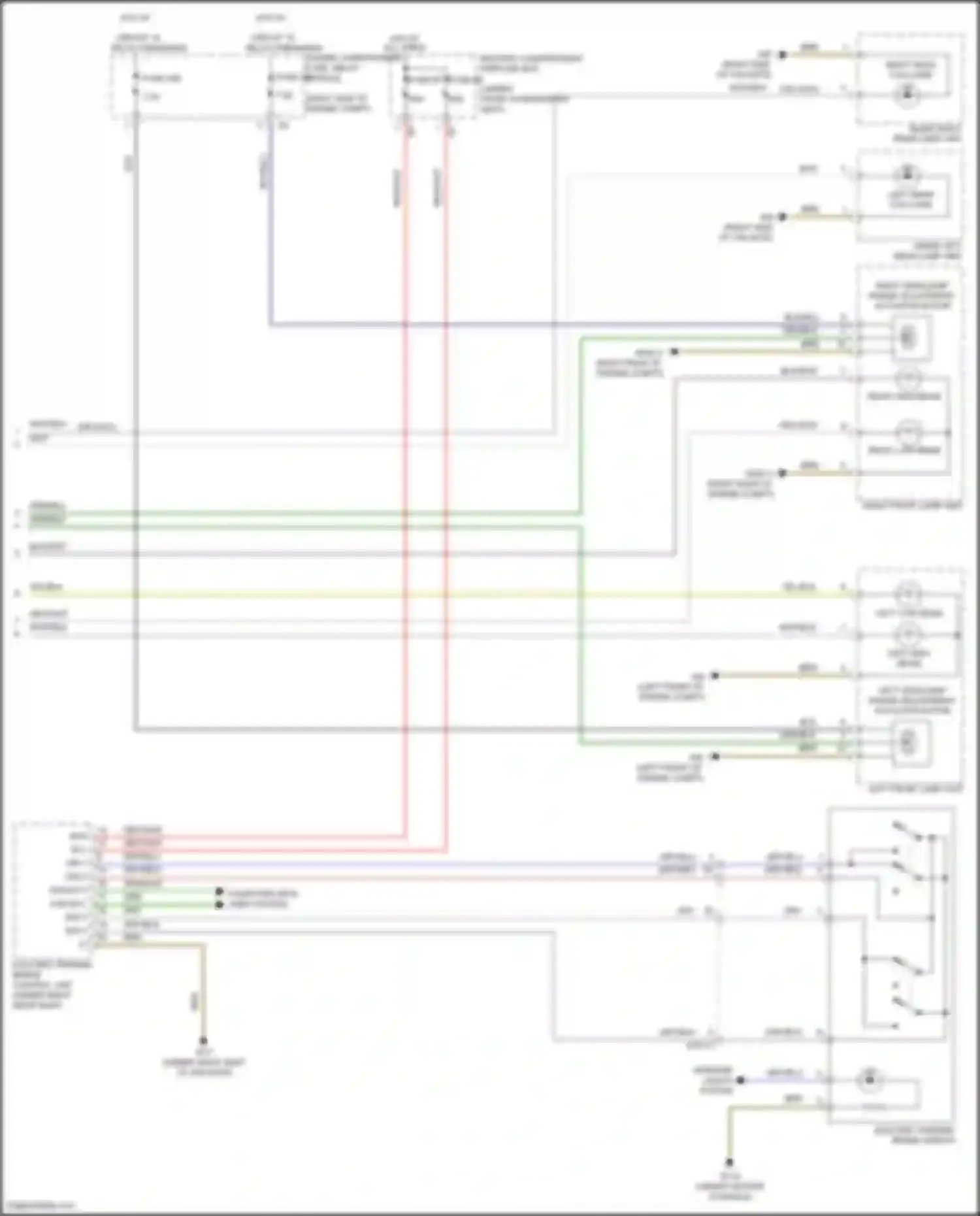 GL-class Mercedes-Benz X166 (2012-2016): Headlights circuit, w/o xenon lamps (2 of 2)