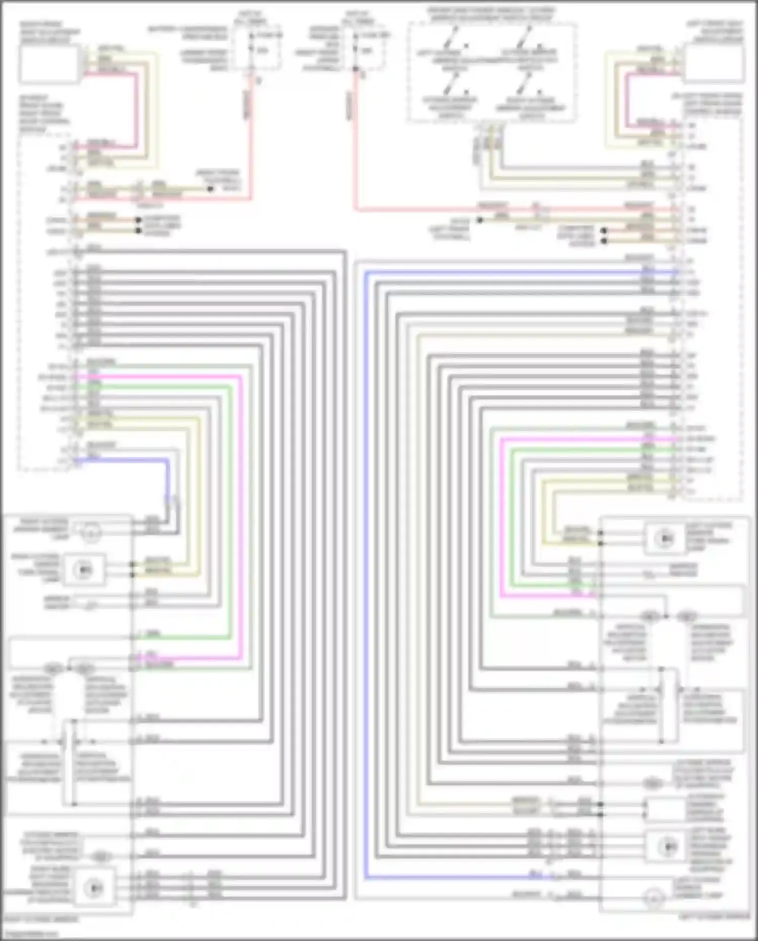 GL-class Mercedes-Benz X166 (2012-2016): Memory mirrors circuit