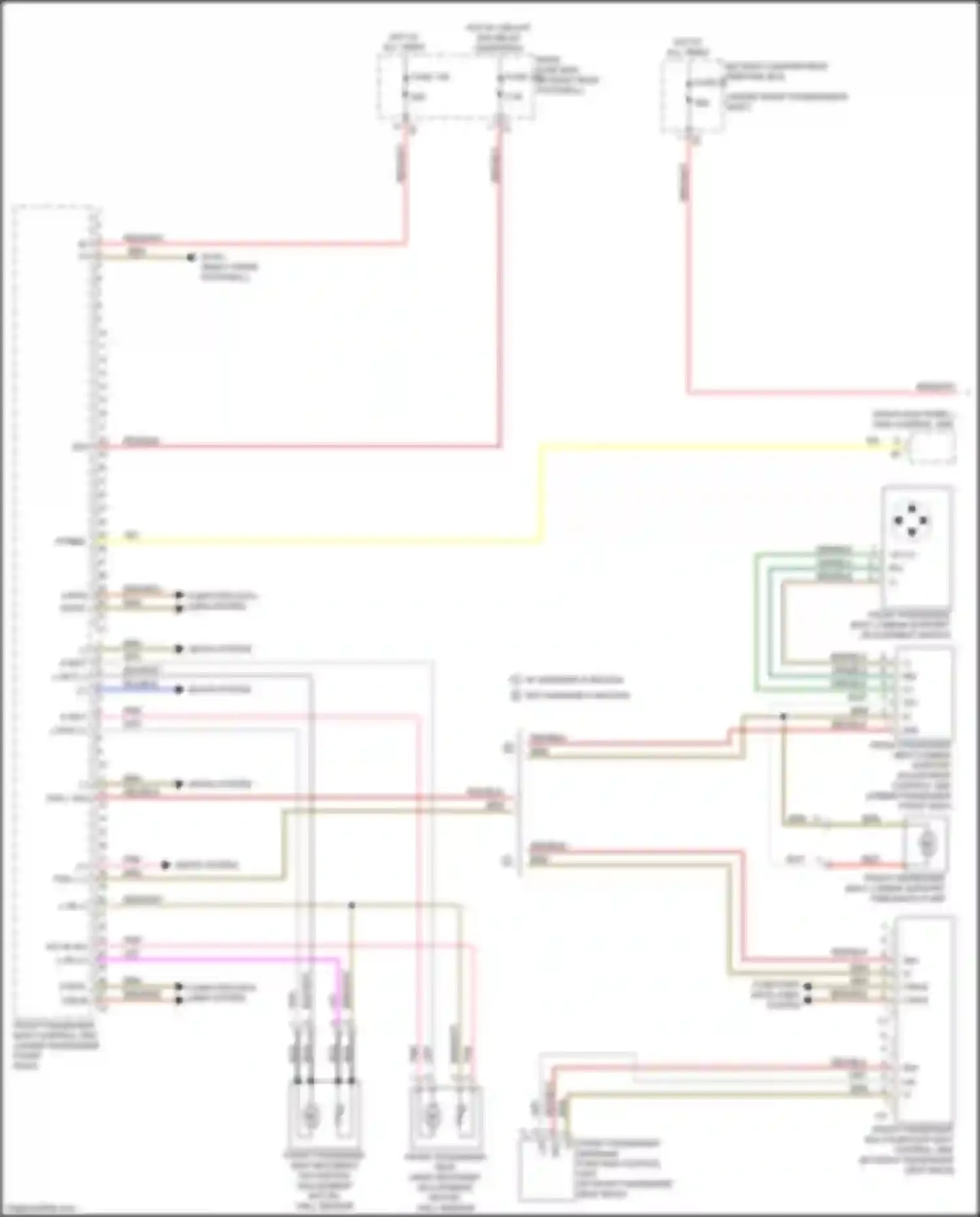GL-class Mercedes-Benz X166 (2012-2016): Passenger"s memory seat circuit (1 of 2)