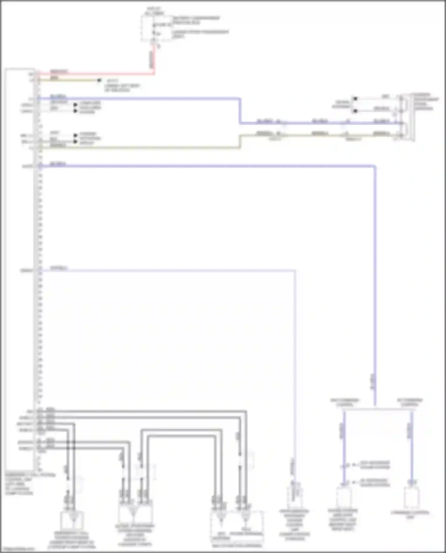 GL-class Mercedes-Benz X166 (2012-2016): Emergency call circuit