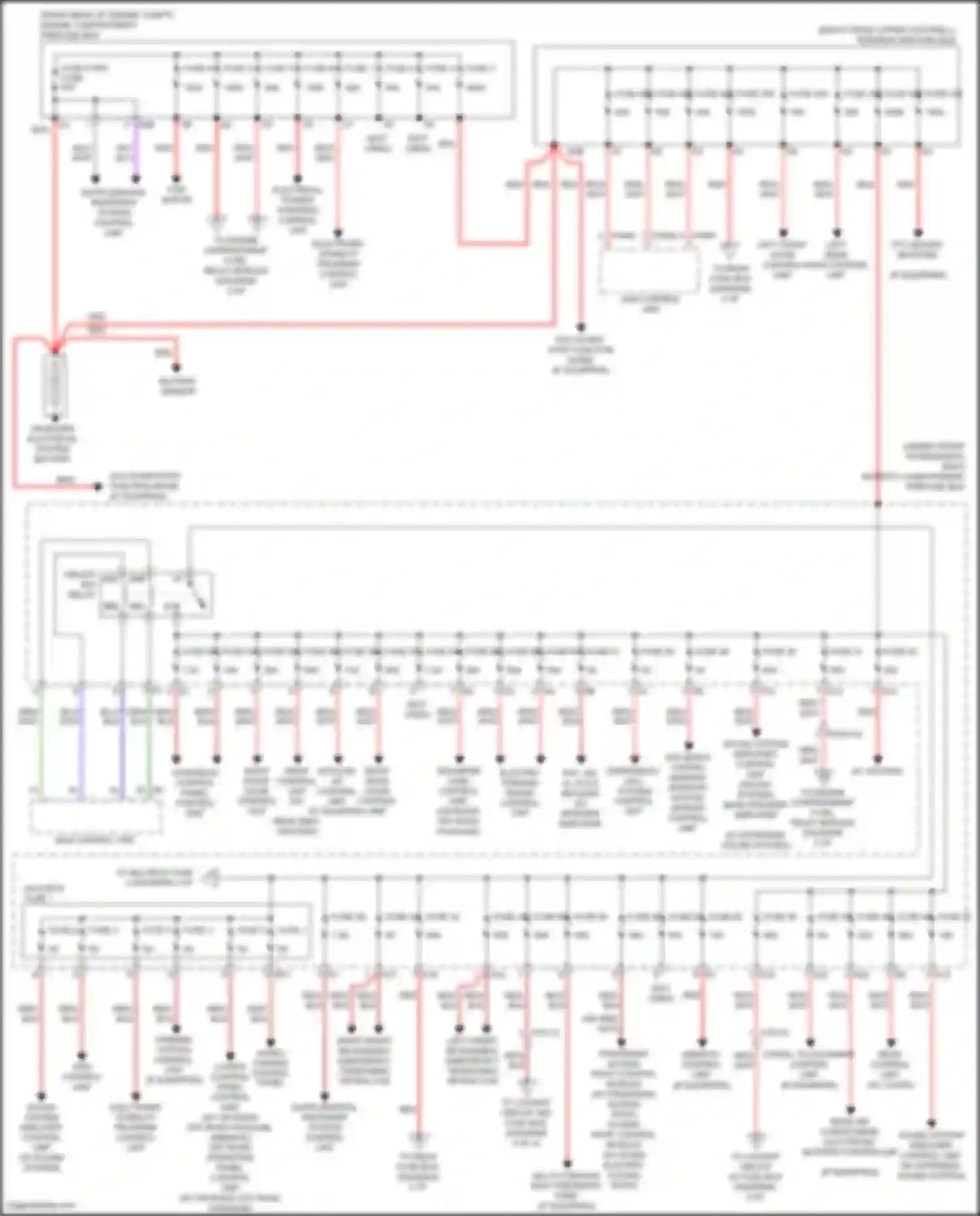 GL-class Mercedes-Benz X166 (2012-2016): Power distribution circuit (1 of 4)