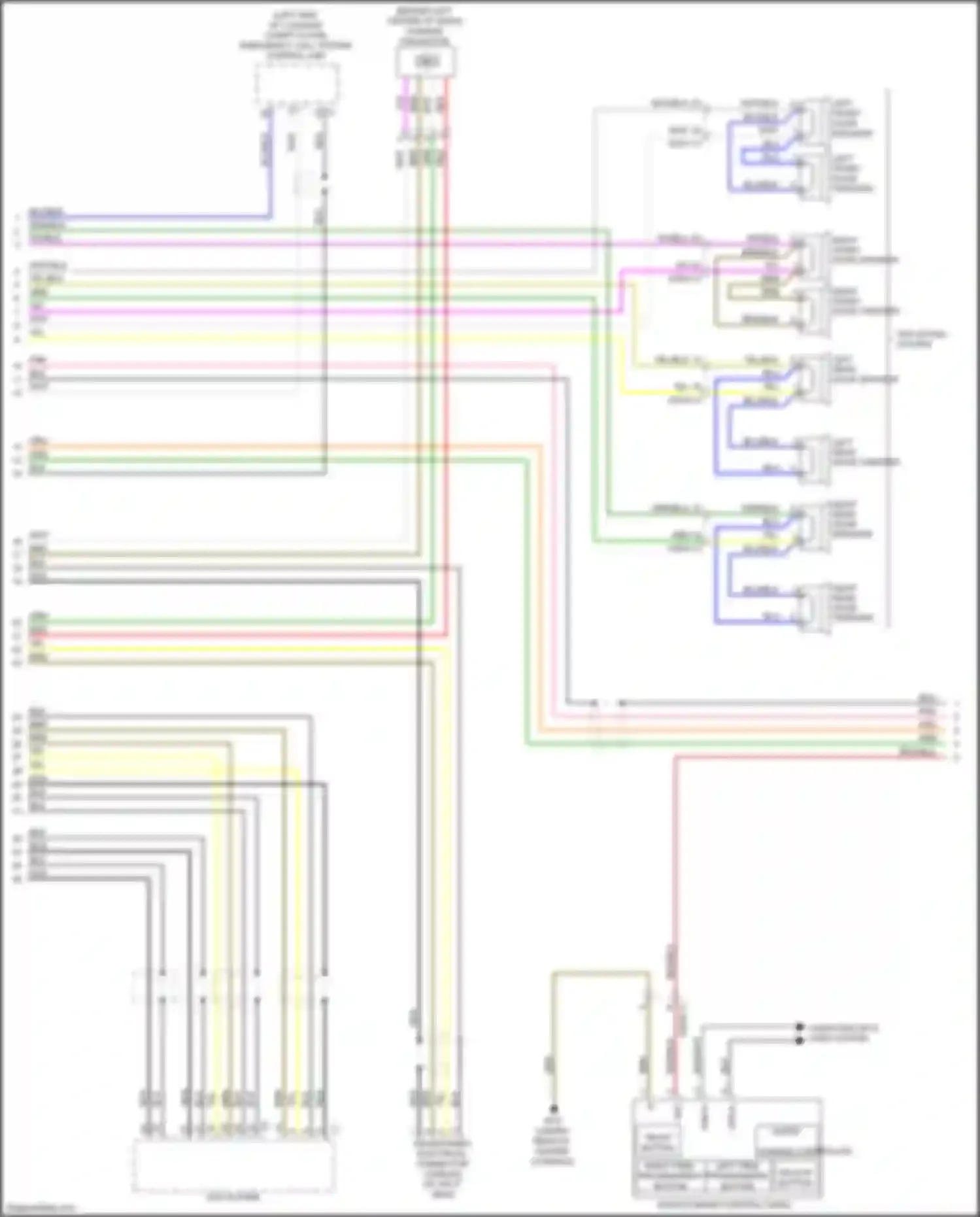 GL-class Mercedes-Benz X166 (2012-2016): Comand actuation circuit (2 of 4)