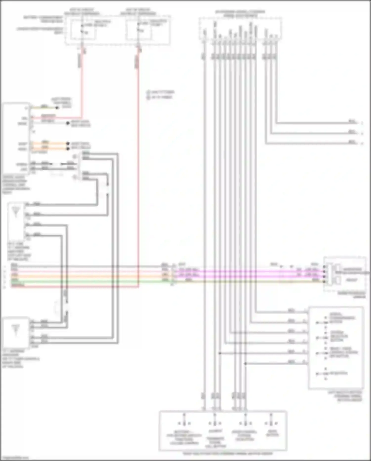 GL-class Mercedes-Benz X166 (2012-2016): Comand actuation circuit (3 of 4)