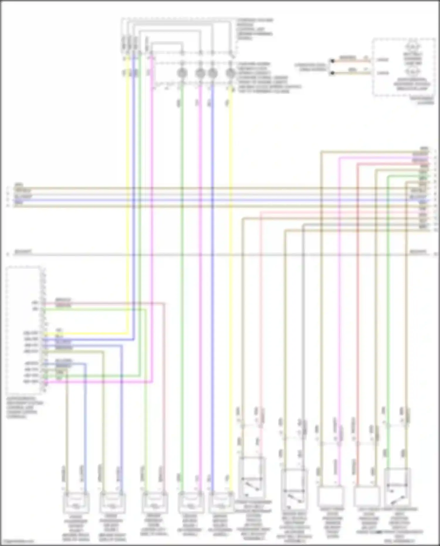 GL-class Mercedes-Benz X166 (2012-2016): Supplemental restraint circuit (3 of 4)