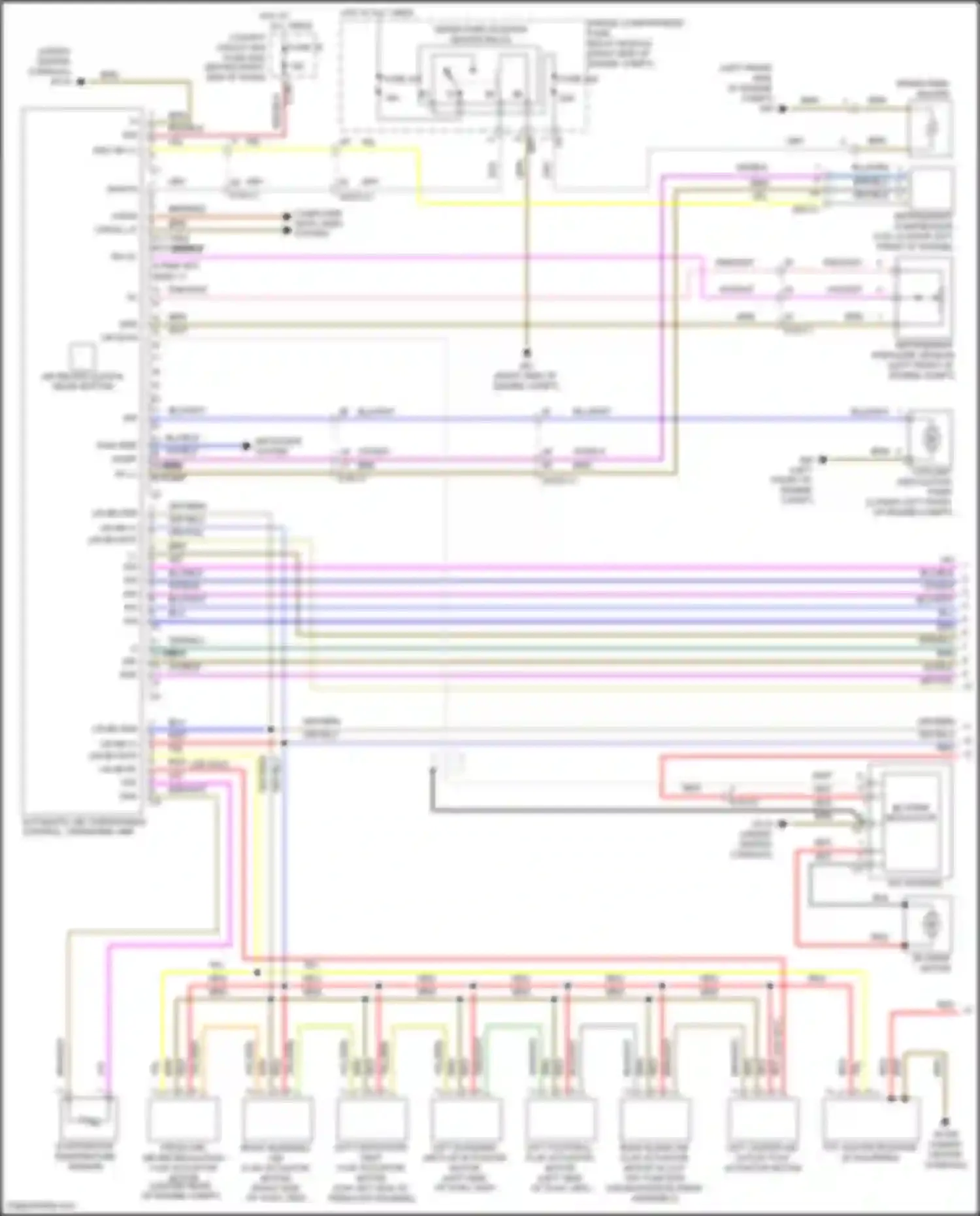Wiring diagram automatic air conditioning control, operating unit for Mercedes-Benz GL-class X166 (2012-2016) (1 of 9)