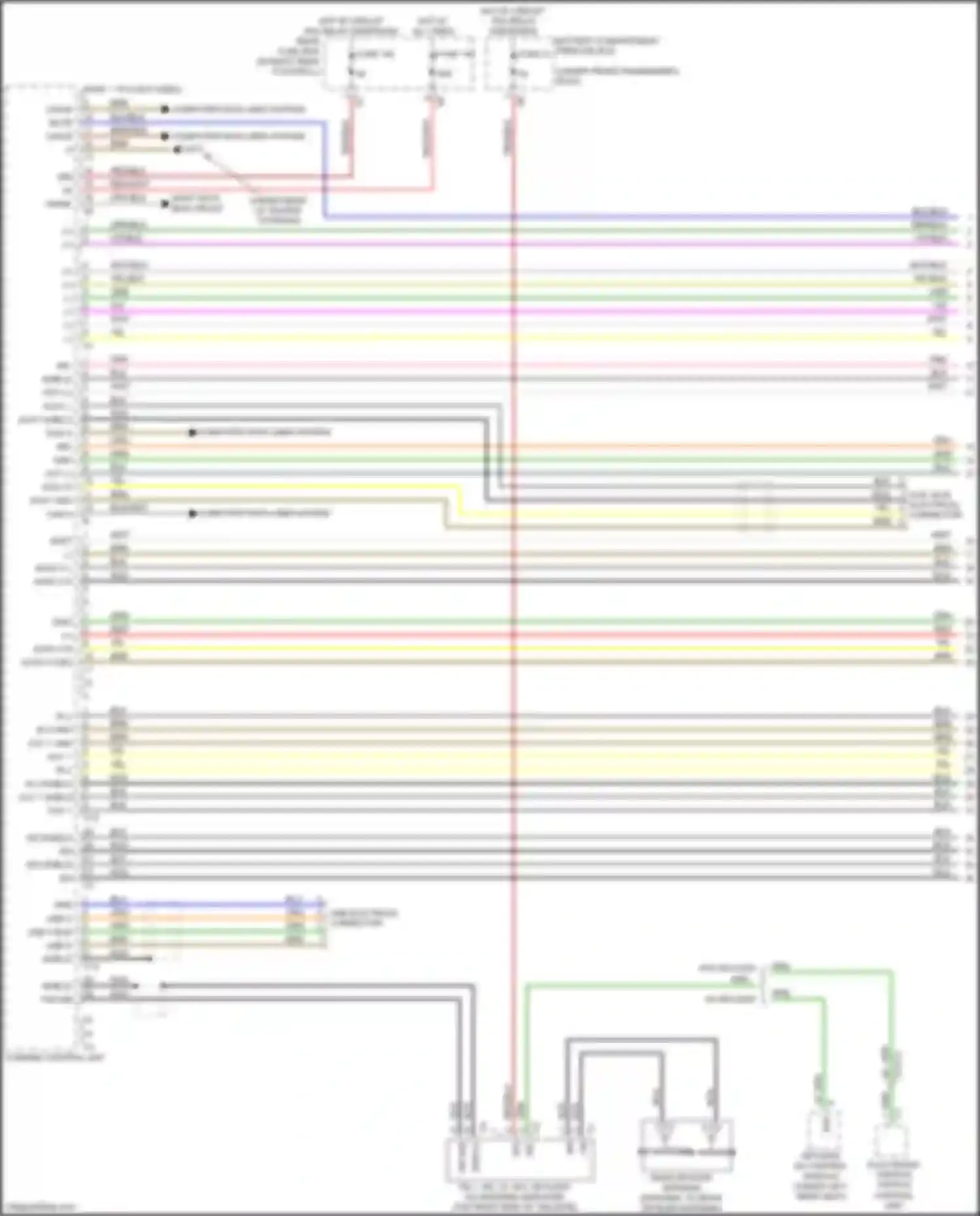 Wiring diagram comand control unit for Mercedes-Benz GL-class X166 (2012-2016) (1 of 8)