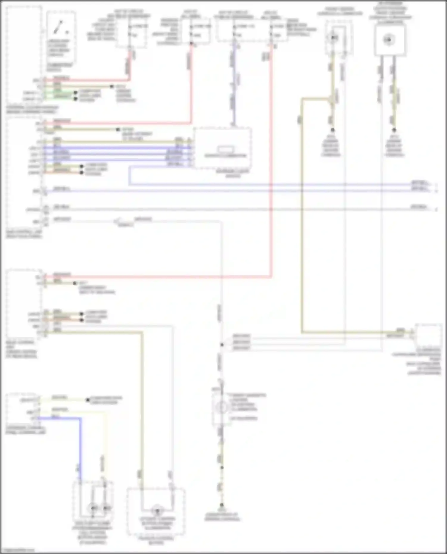 Wiring diagram combination switch for Mercedes-Benz GL-class X166 (2012-2016) (6 of 8)