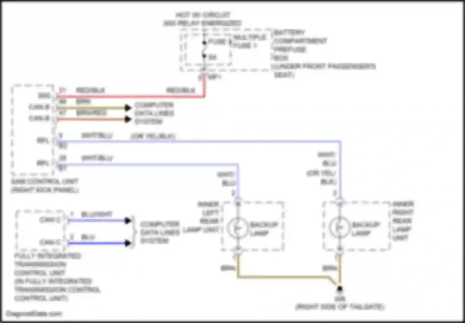 Wiring diagram computer data lines system for Mercedes-Benz GL-class X166 (2012-2016) (51 of 100)