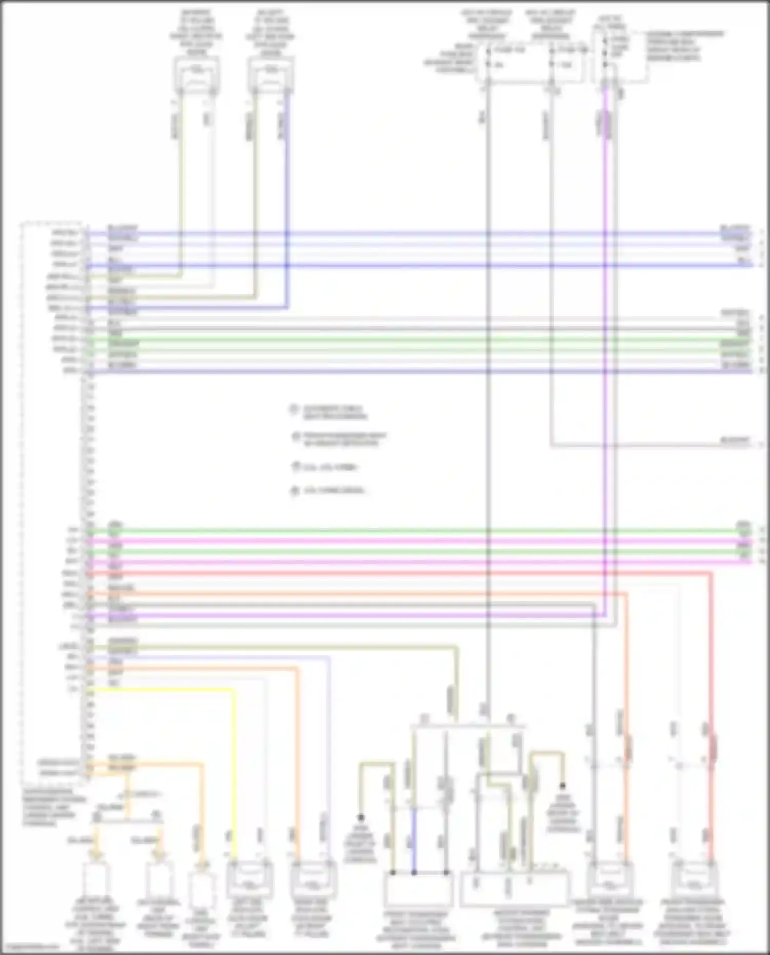 Wiring diagram front passenger seat occupied recognition, acsr for Mercedes-Benz GL-class X166 (2012-2016) (2 of 2)