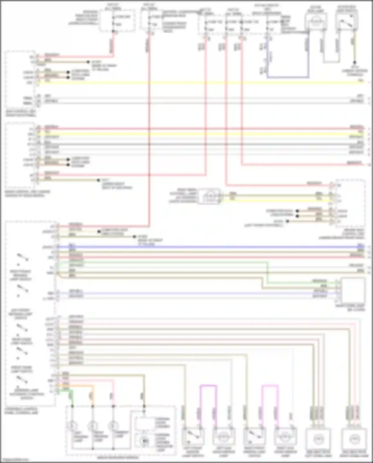 Wiring diagram glove box lamp) for Mercedes-Benz GL-class X166 (2012-2016) (1 of 2)
