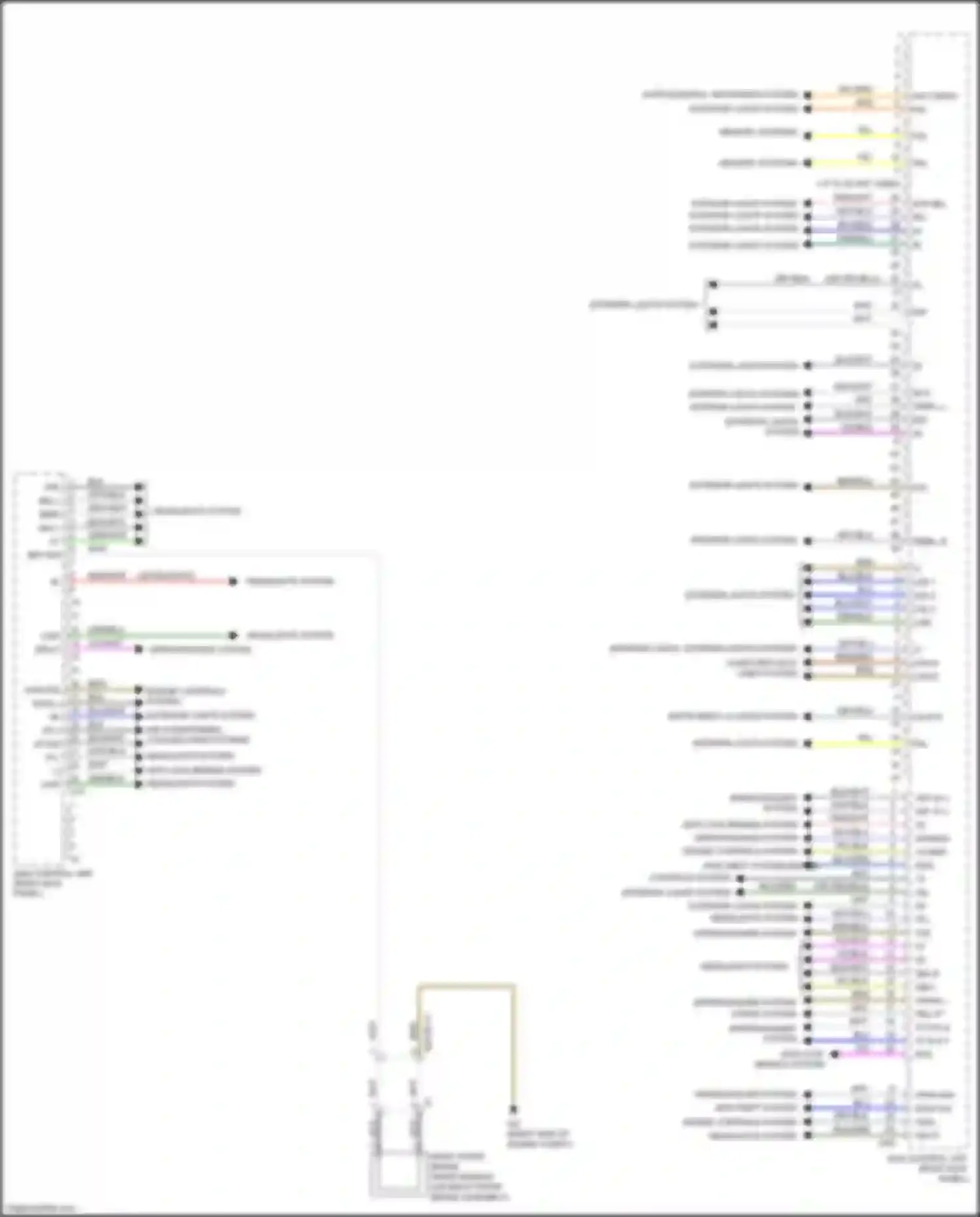 Wiring diagram instrument cluster system for Mercedes-Benz GL-class X166 (2012-2016) (3 of 3)