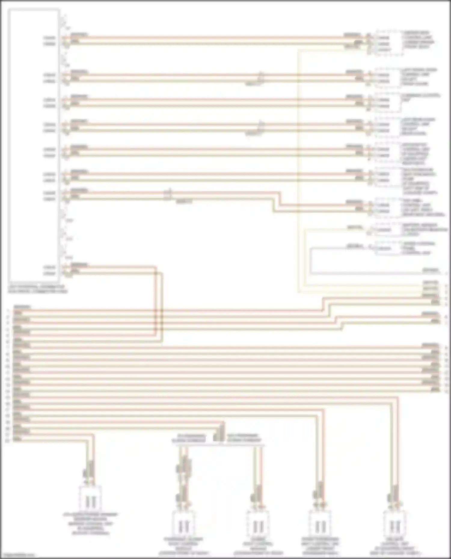 Wiring diagram keyless-go control unit for Mercedes-Benz GL-class X166 (2012-2016) (1 of 3)