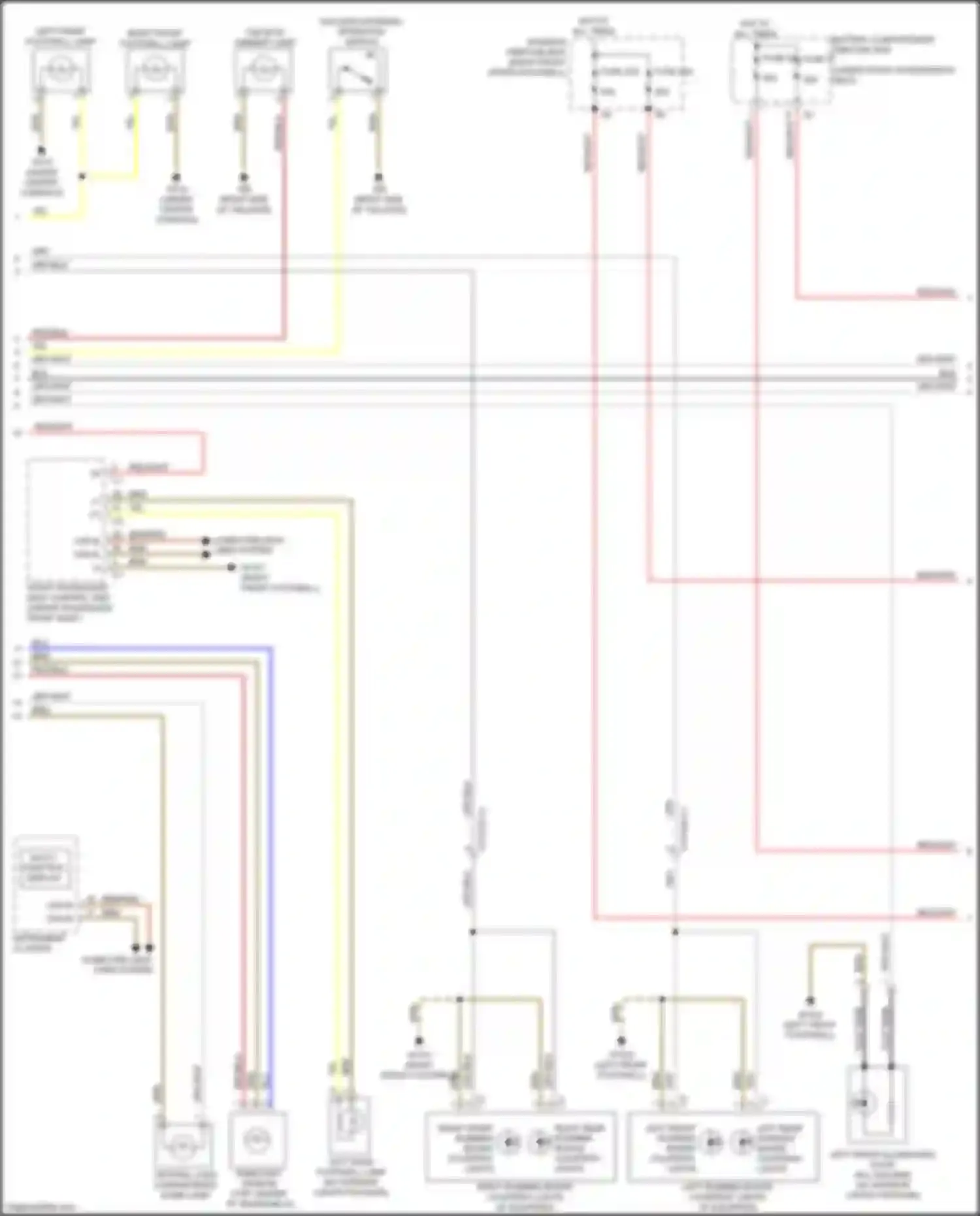 Wiring diagram left front running board courtesy lights for Mercedes-Benz GL-class X166 (2012-2016) (1 of 1)