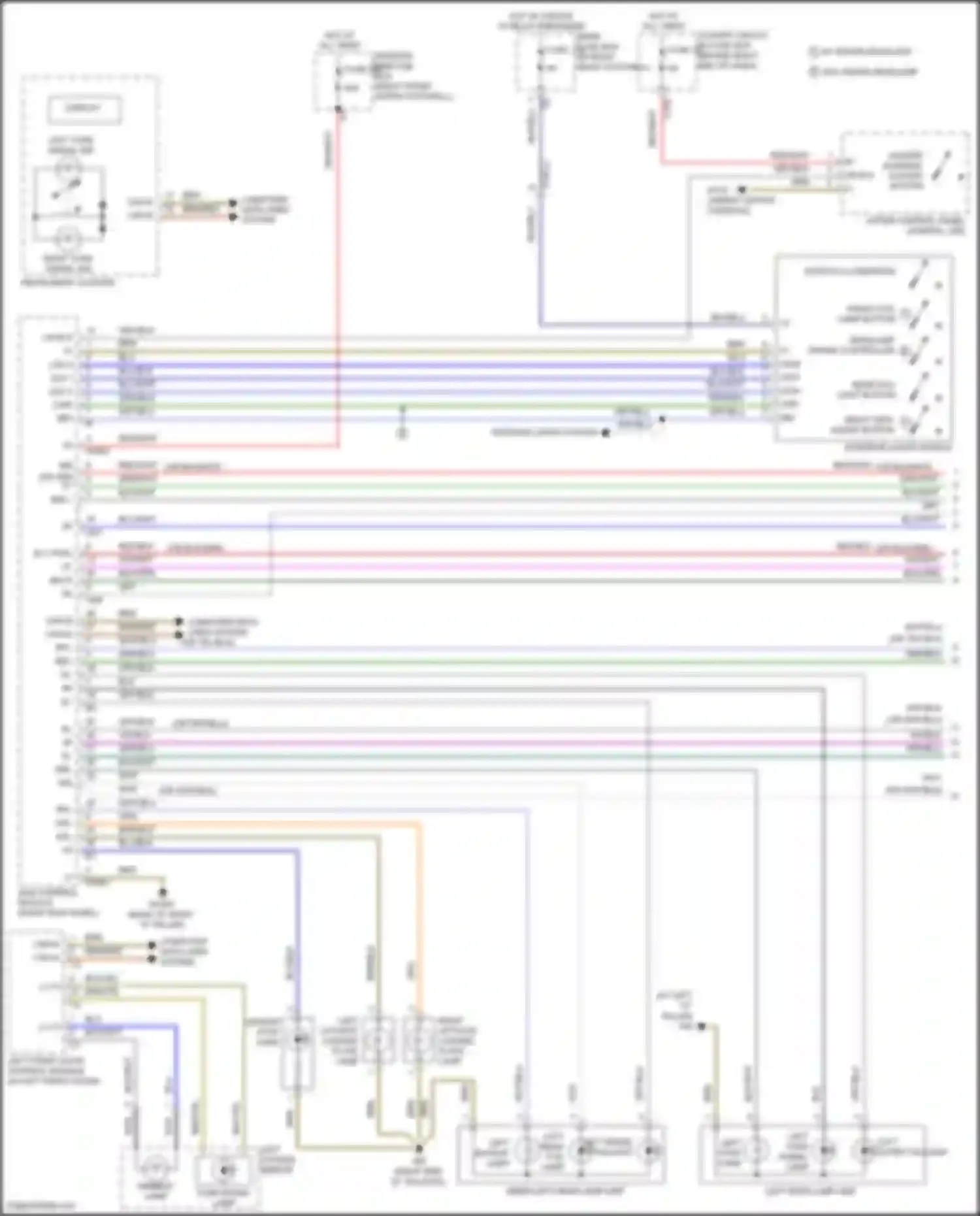 Wiring diagram left rear fog lamp for Mercedes-Benz GL-class X166 (2012-2016) (1 of 3)