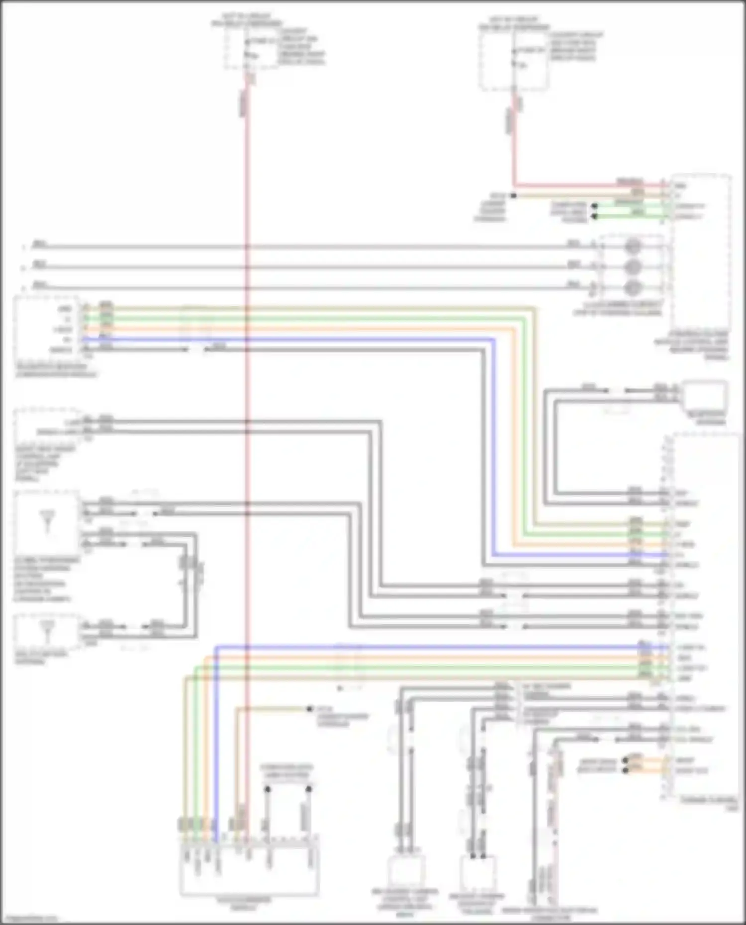 Wiring diagram media interface electrical connector for Mercedes-Benz GL-class X166 (2012-2016) (1 of 3)