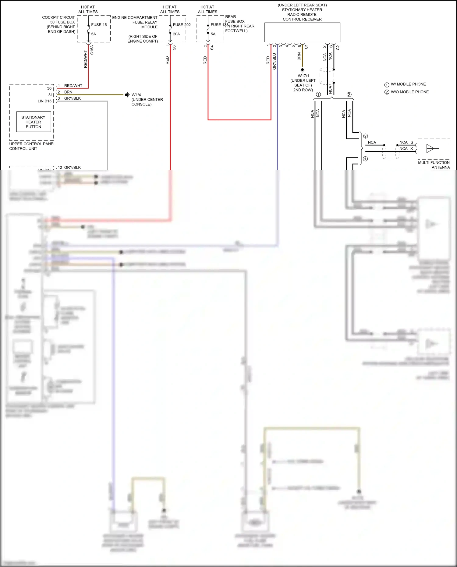 Mercedes-Benz GL-class X166 (2012-2016) multi-function antenna wiring diagram  (5 of 5)