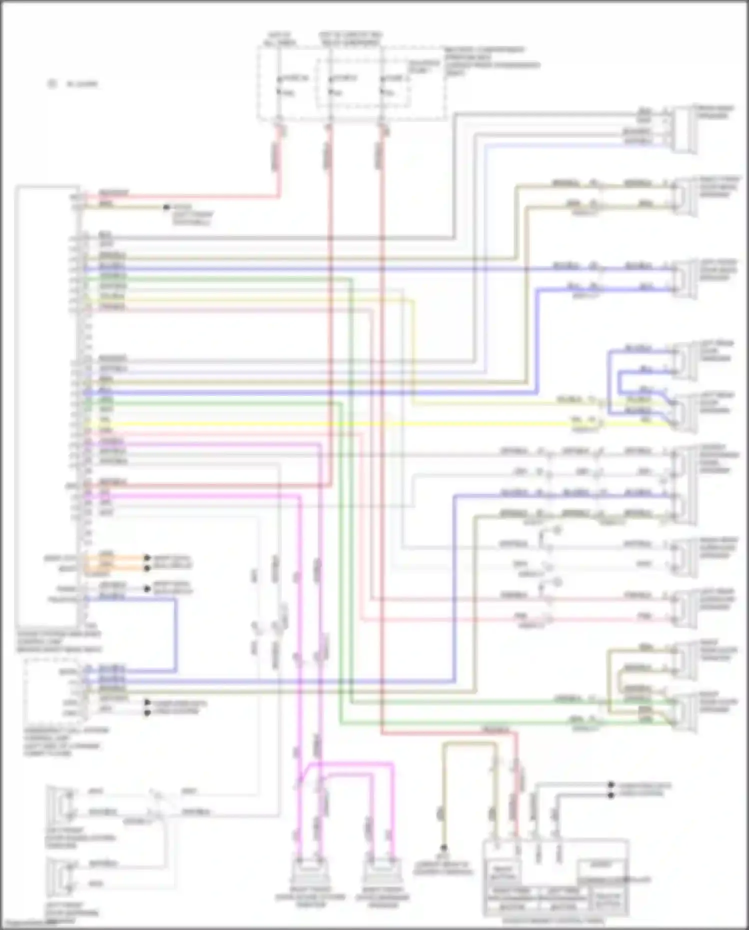 Wiring diagram multiple fuse 1 for Mercedes-Benz GL-class X166 (2012-2016) (10 of 11)
