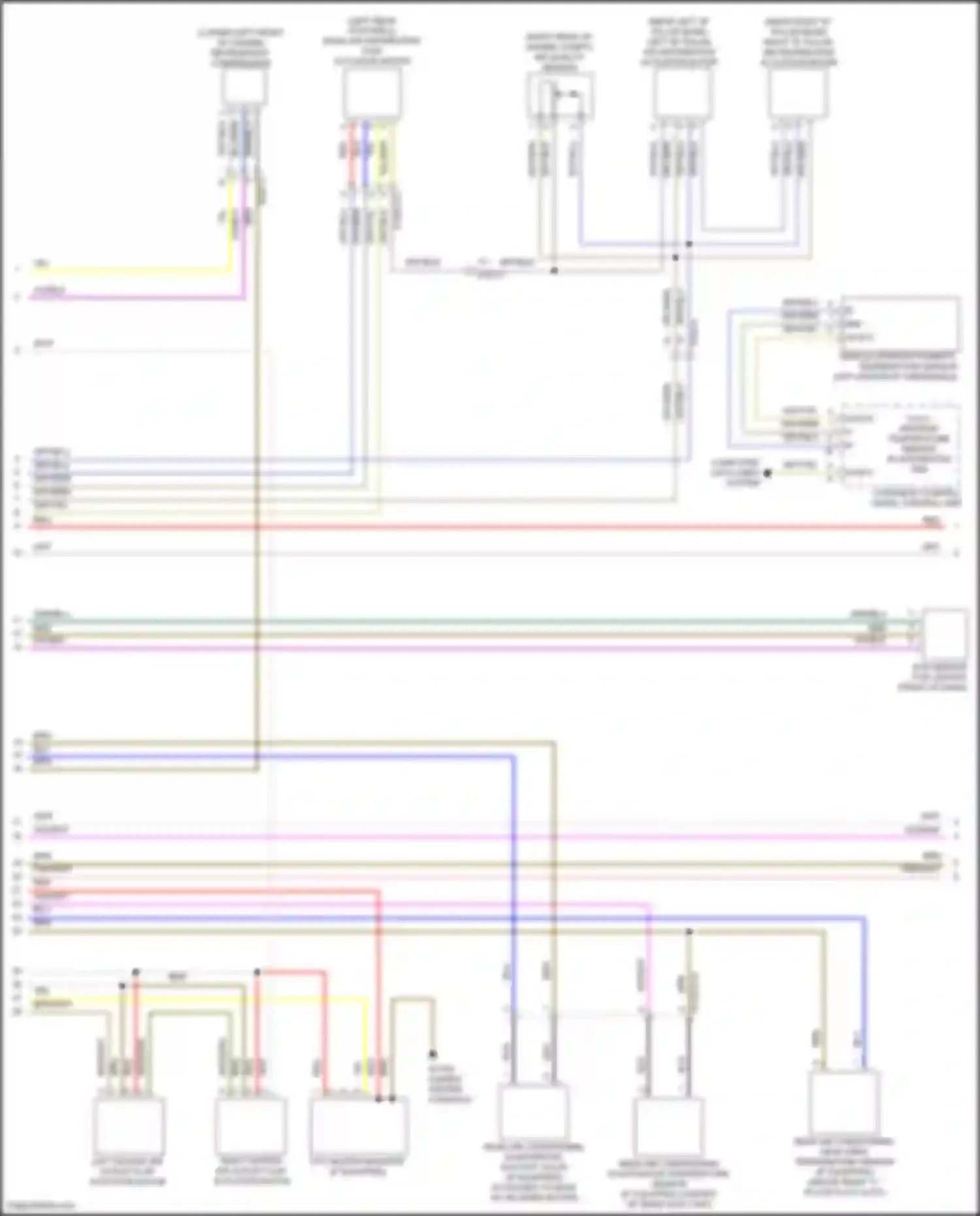 Wiring diagram rear air conditioning head area temperature sensor for Mercedes-Benz GL-class X166 (2012-2016) (1 of 1)