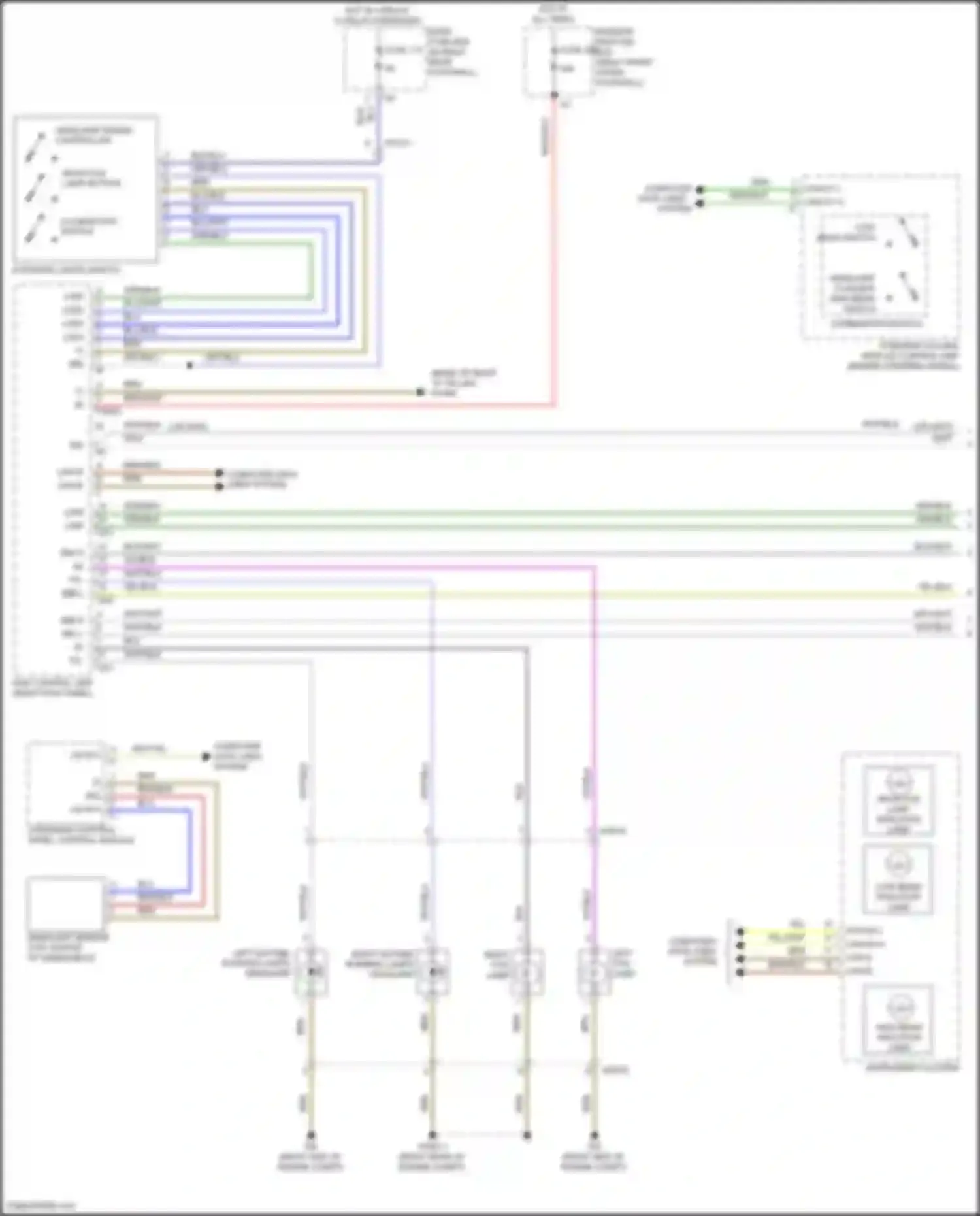 Wiring diagram rear fog lamp indicator lamp for Mercedes-Benz GL-class X166 (2012-2016) (1 of 3)