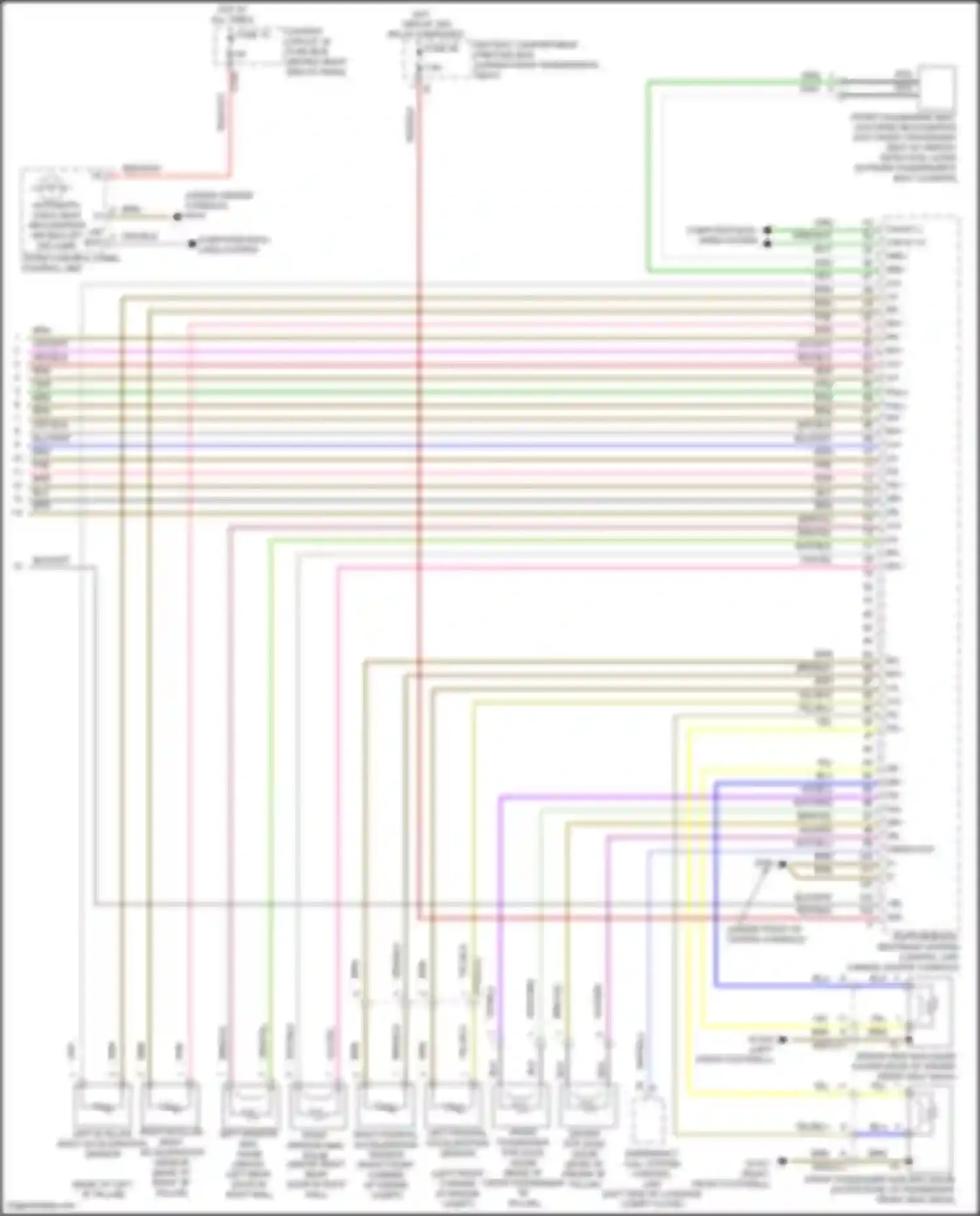 Wiring diagram right b-pillar body acceleration sensor for Mercedes-Benz GL-class X166 (2012-2016) (1 of 1)