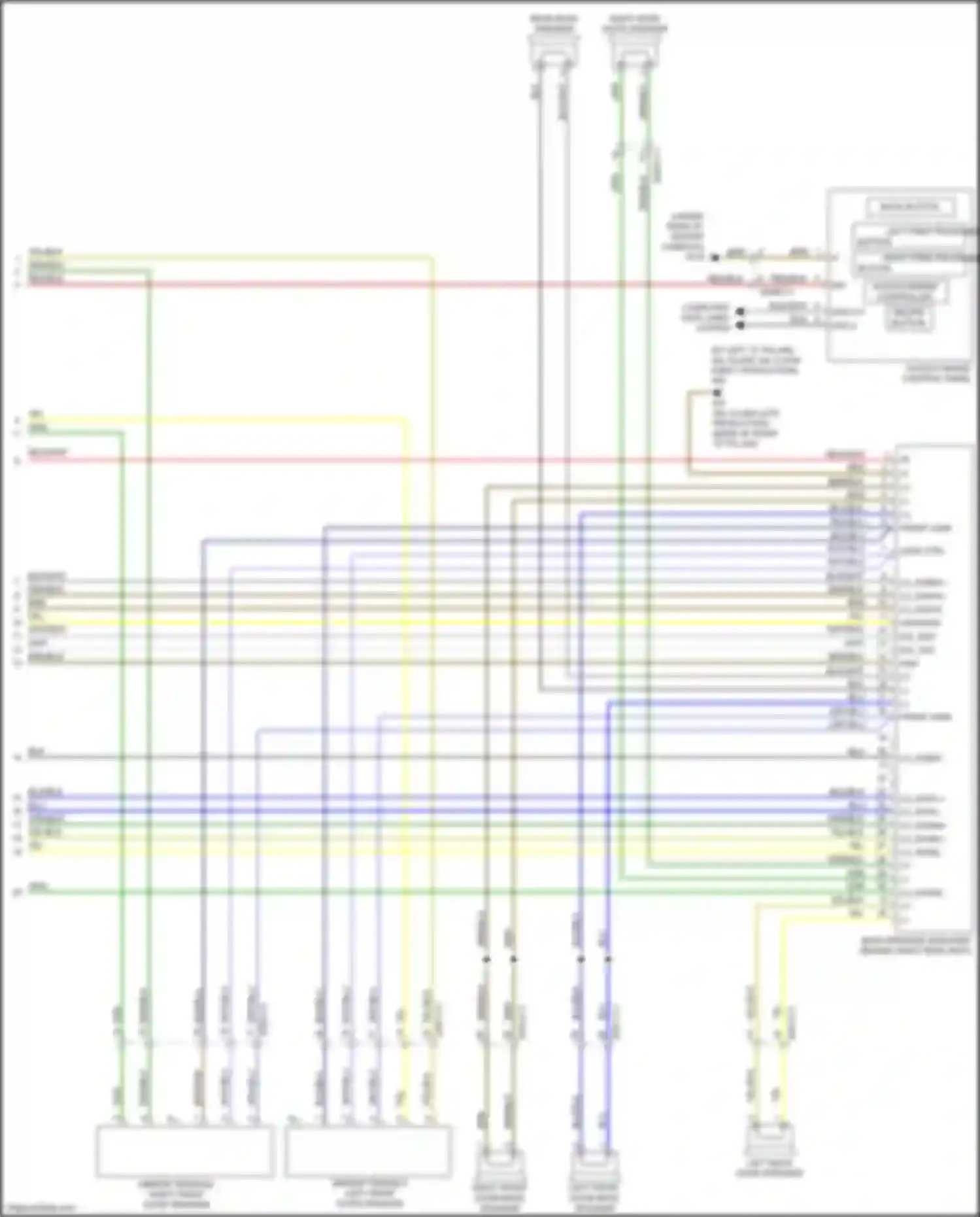Wiring diagram right free programming button for Mercedes-Benz GL-class X166 (2012-2016) (3 of 4)