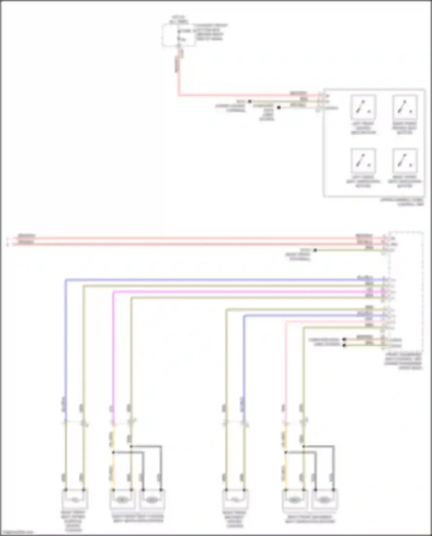 Wiring diagram right front backrest heated cushion for Mercedes-Benz GL-class X166 (2012-2016) (1 of 1)