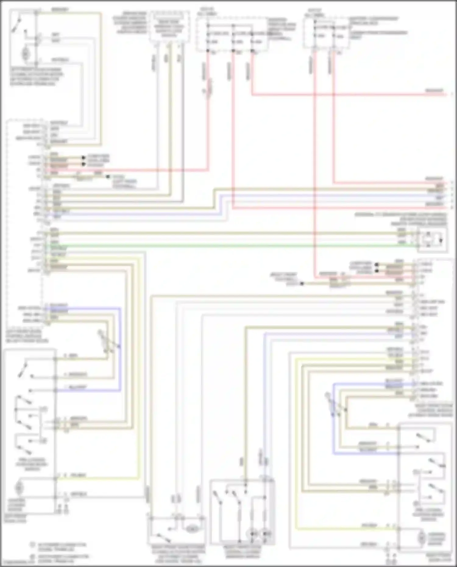 Wiring diagram right front door control module for Mercedes-Benz GL-class X166 (2012-2016) (1 of 9)