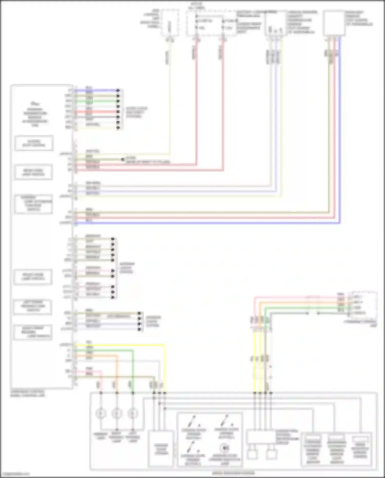 Wiring diagram right reading lamp for Mercedes-Benz GL-class X166 (2012-2016) (3 of 3)