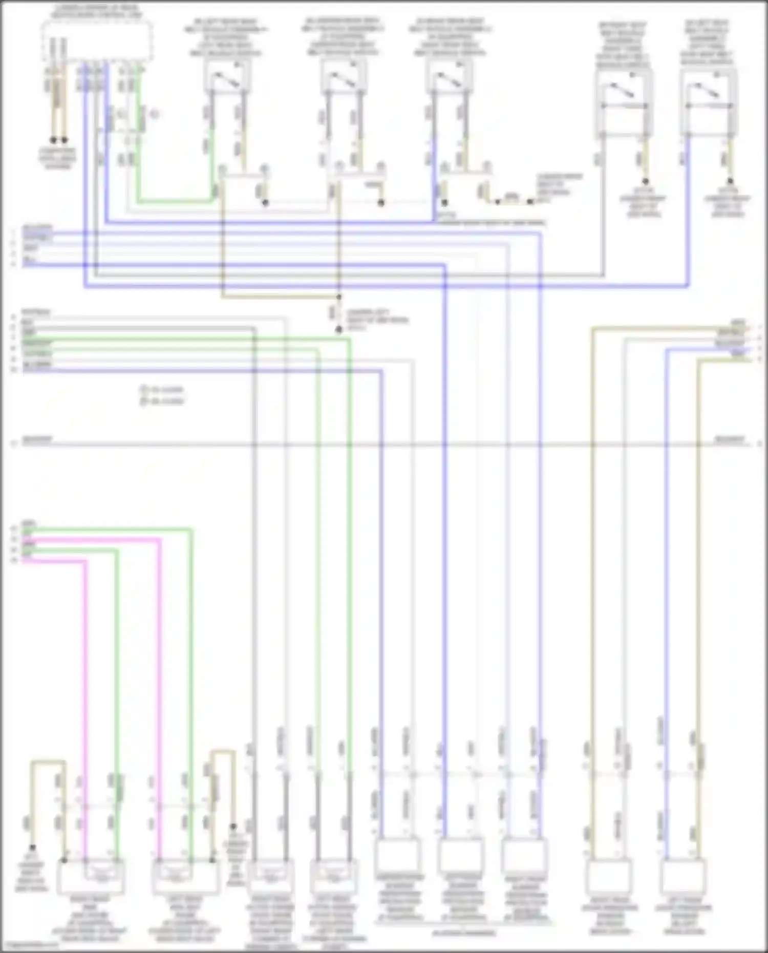 Wiring diagram right rear door pressure sensor for Mercedes-Benz GL-class X166 (2012-2016) (1 of 1)