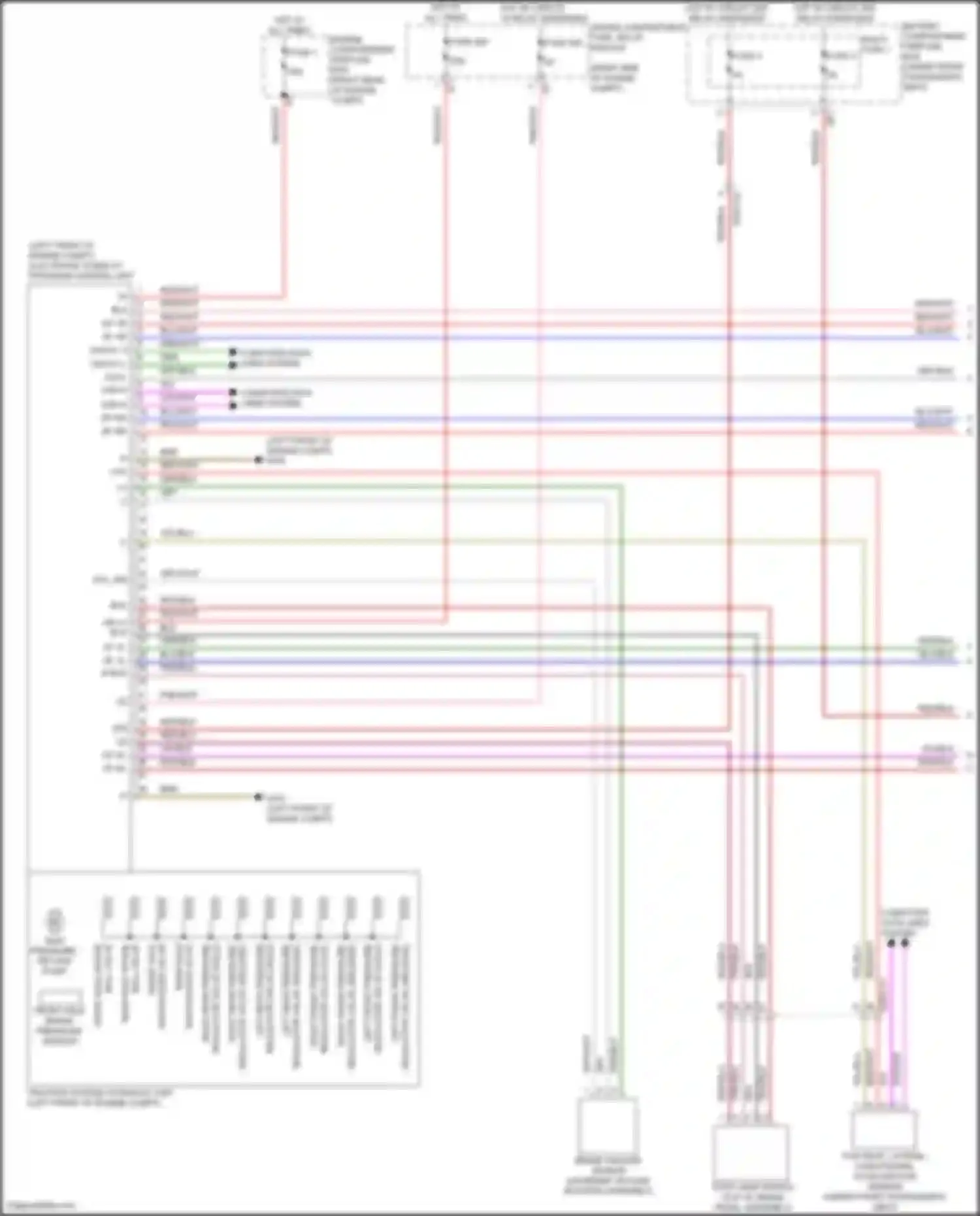 Wiring diagram yaw rate, lateral, longitudinal acceleration sensor for Mercedes-Benz GL-class X166 (2012-2016) (1 of 1)