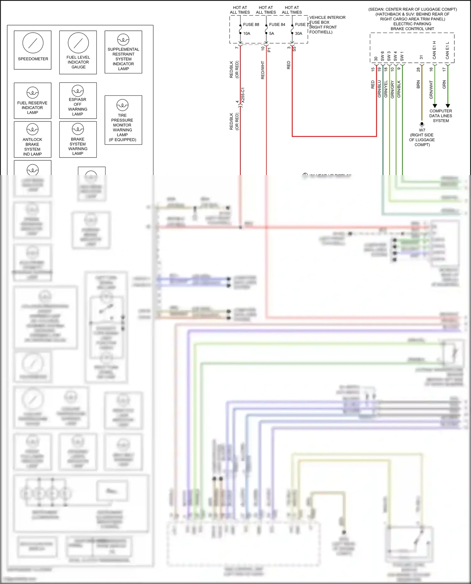 Mercedes-Benz GLA-class X156 facelift (2017-2020) multi-function display wiring diagram  (2 of 4)