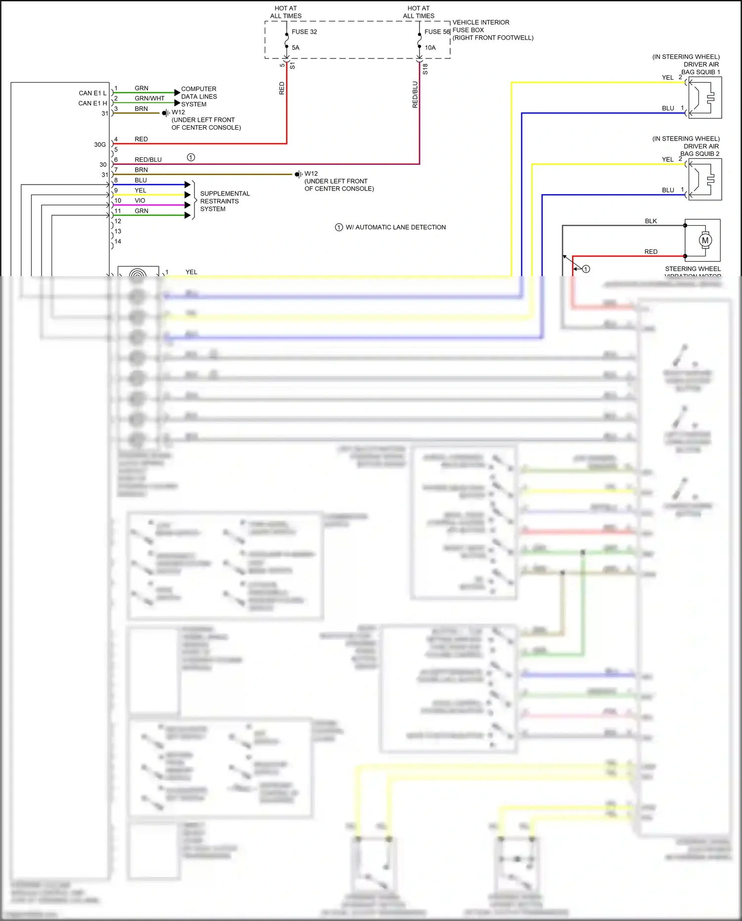 Mercedes-Benz GLA-class X156 facelift (2017-2020) multi- function wiring diagram  (1 of 1)