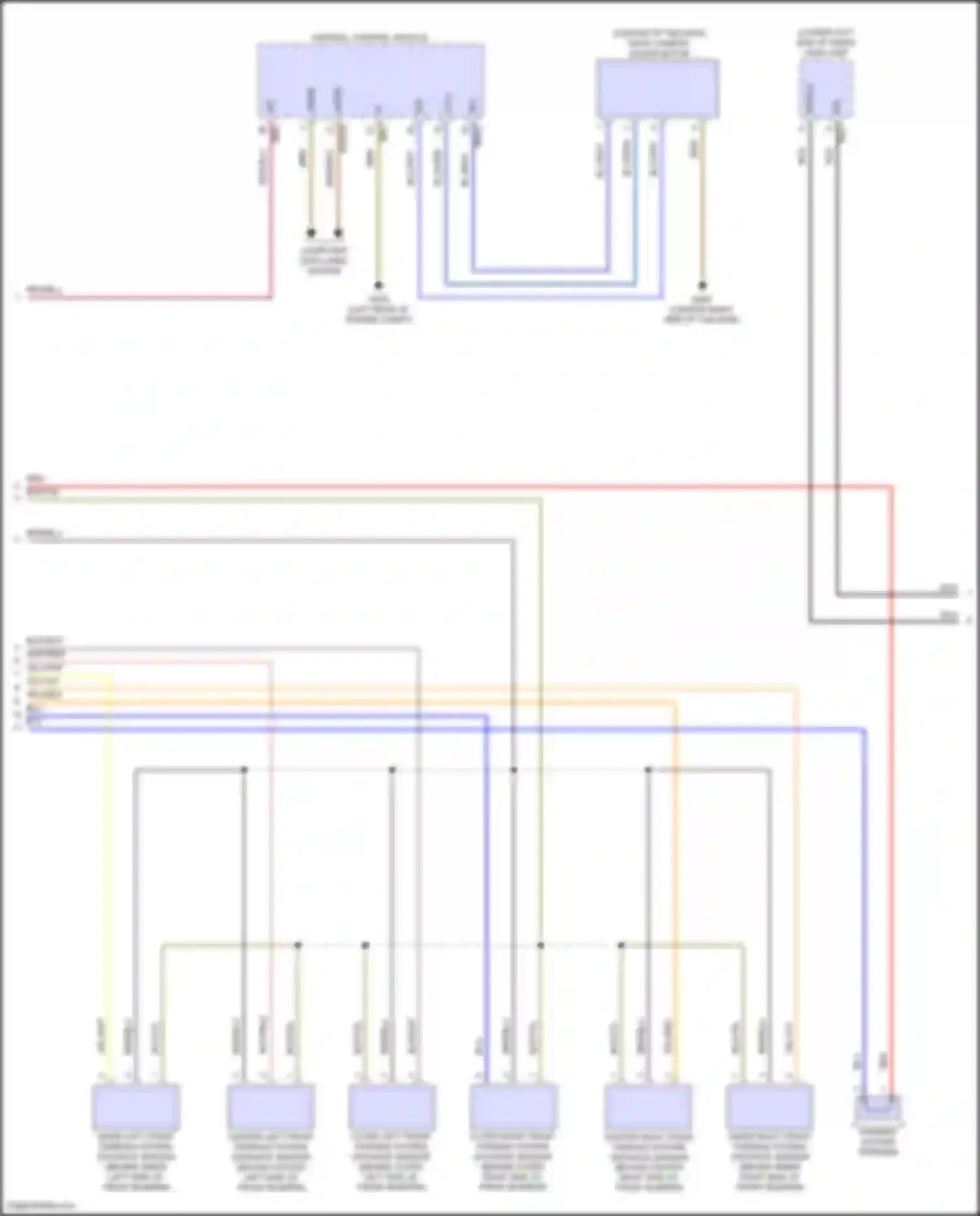 GLB-class Mercedes-Benz X247 facelift (2023-2024): Parktronic circuit (2 of 3)