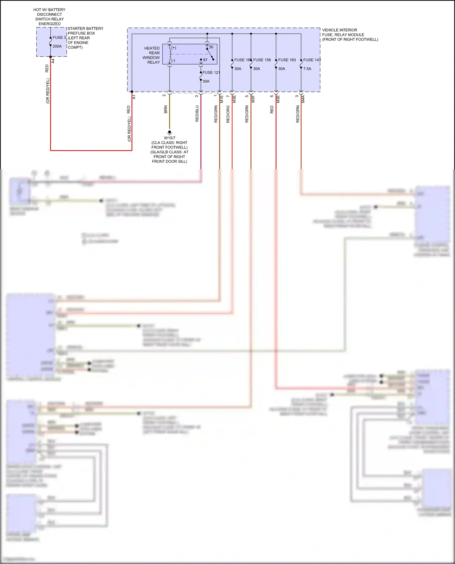 Wiring diagram central control module for Mercedes-Benz GLB-class X247 facelift (2023-2024) (23 of 33)
