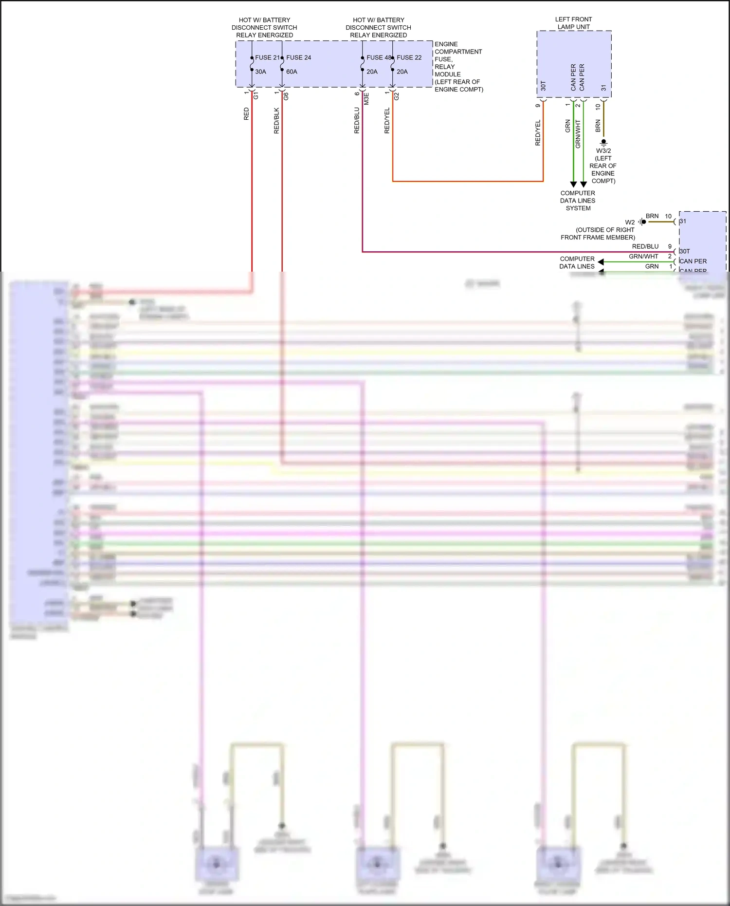 Wiring diagram central control module for Mercedes-Benz GLB-class X247 facelift (2023-2024) (4 of 33)