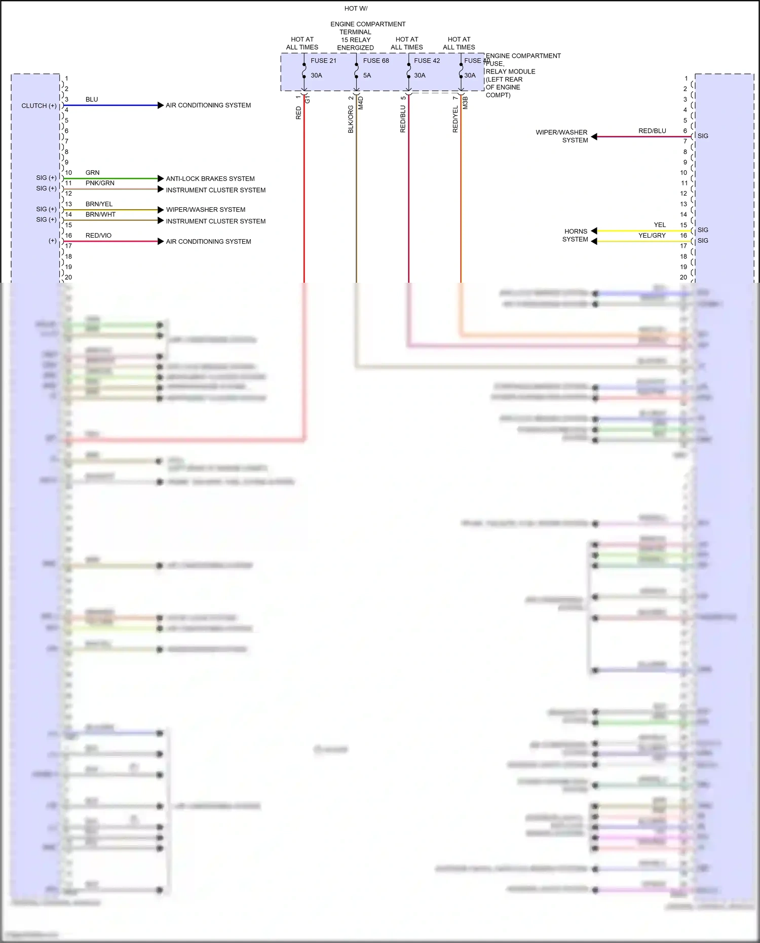 Wiring diagram central control module for Mercedes-Benz GLB-class X247 facelift (2023-2024) (13 of 33)