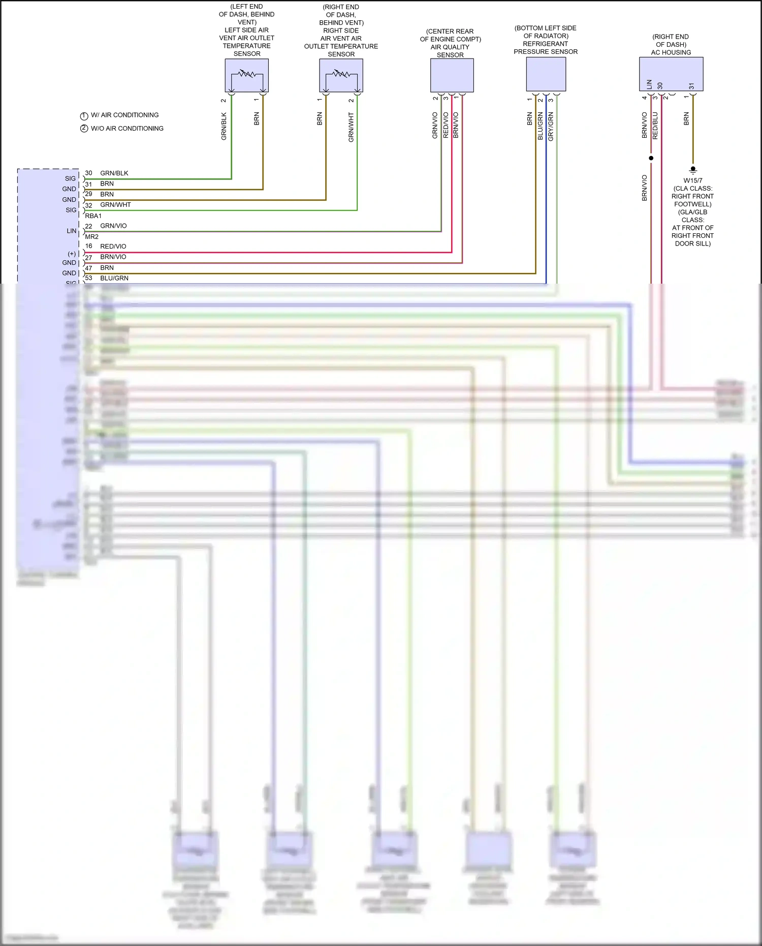 Wiring diagram central control module for Mercedes-Benz GLB-class X247 facelift (2023-2024) (2 of 33)