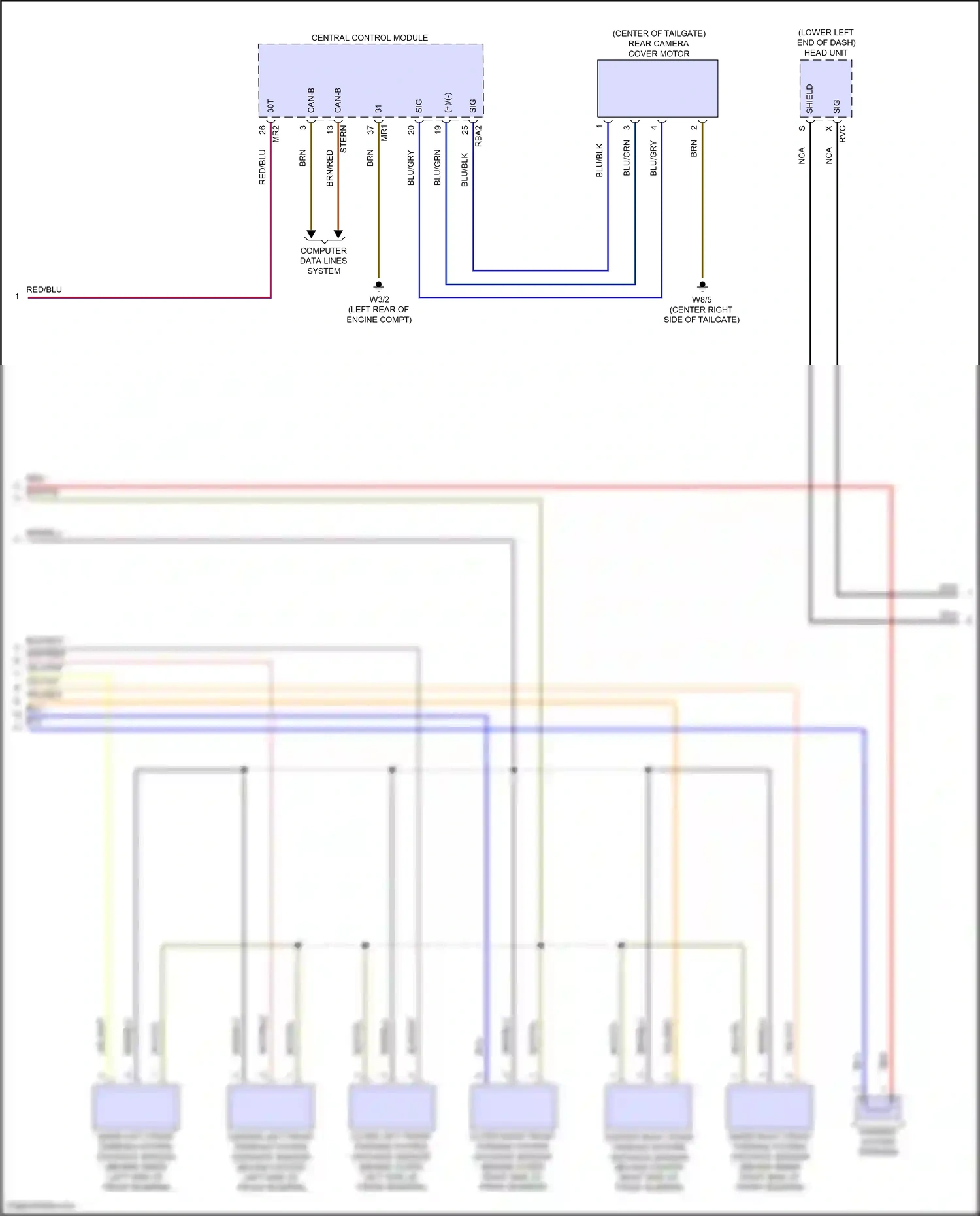 Wiring diagram central control module for Mercedes-Benz GLB-class X247 facelift (2023-2024) (29 of 33)