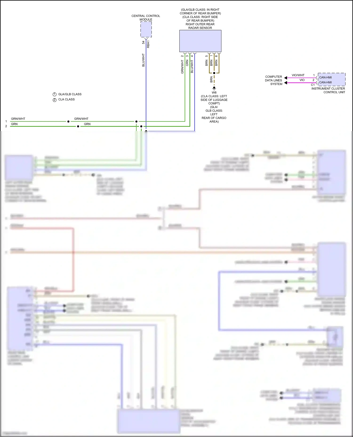 Wiring diagram central control module for Mercedes-Benz GLB-class X247 facelift (2023-2024) (16 of 33)