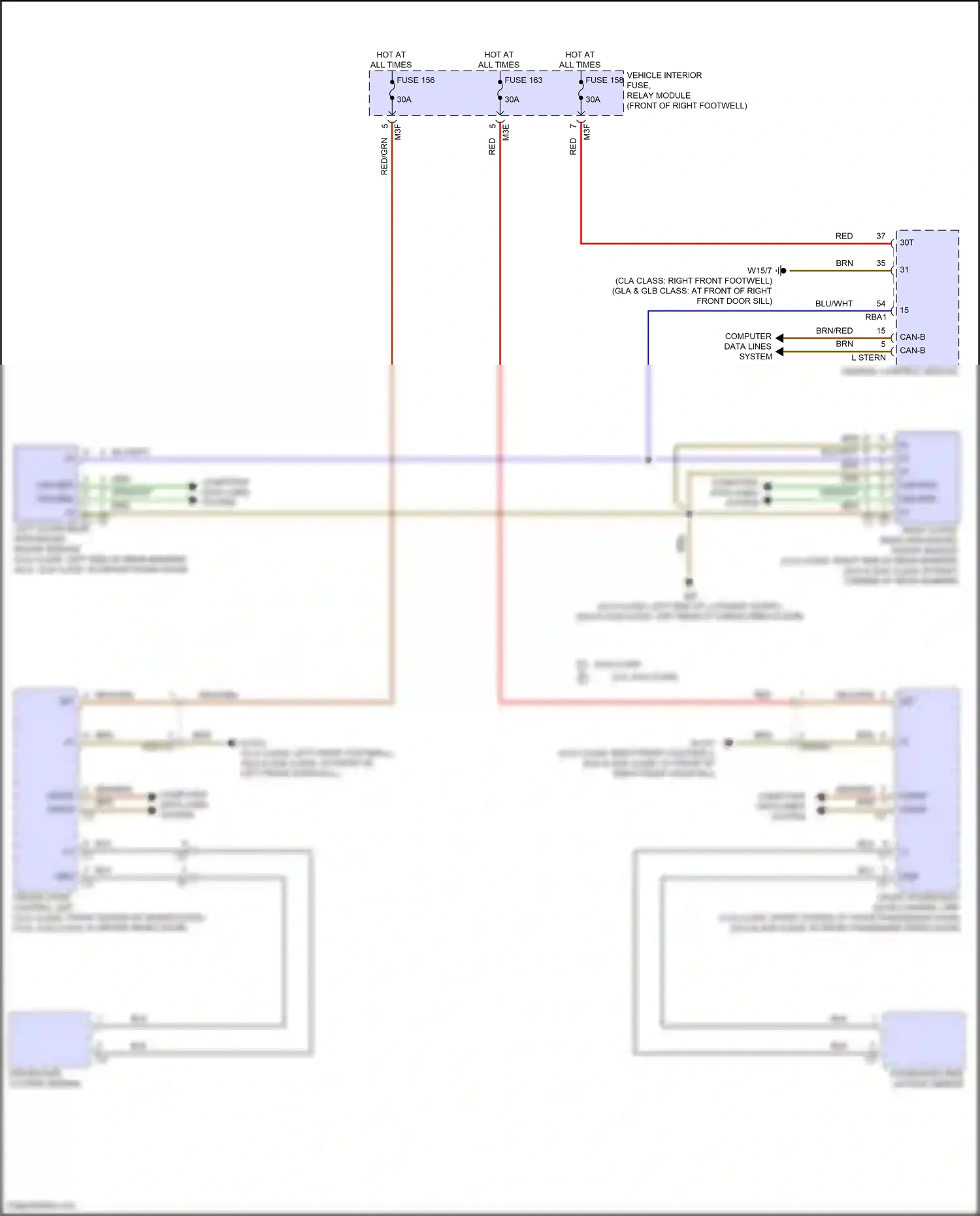Wiring diagram central control module for Mercedes-Benz GLB-class X247 facelift (2023-2024) (21 of 33)
