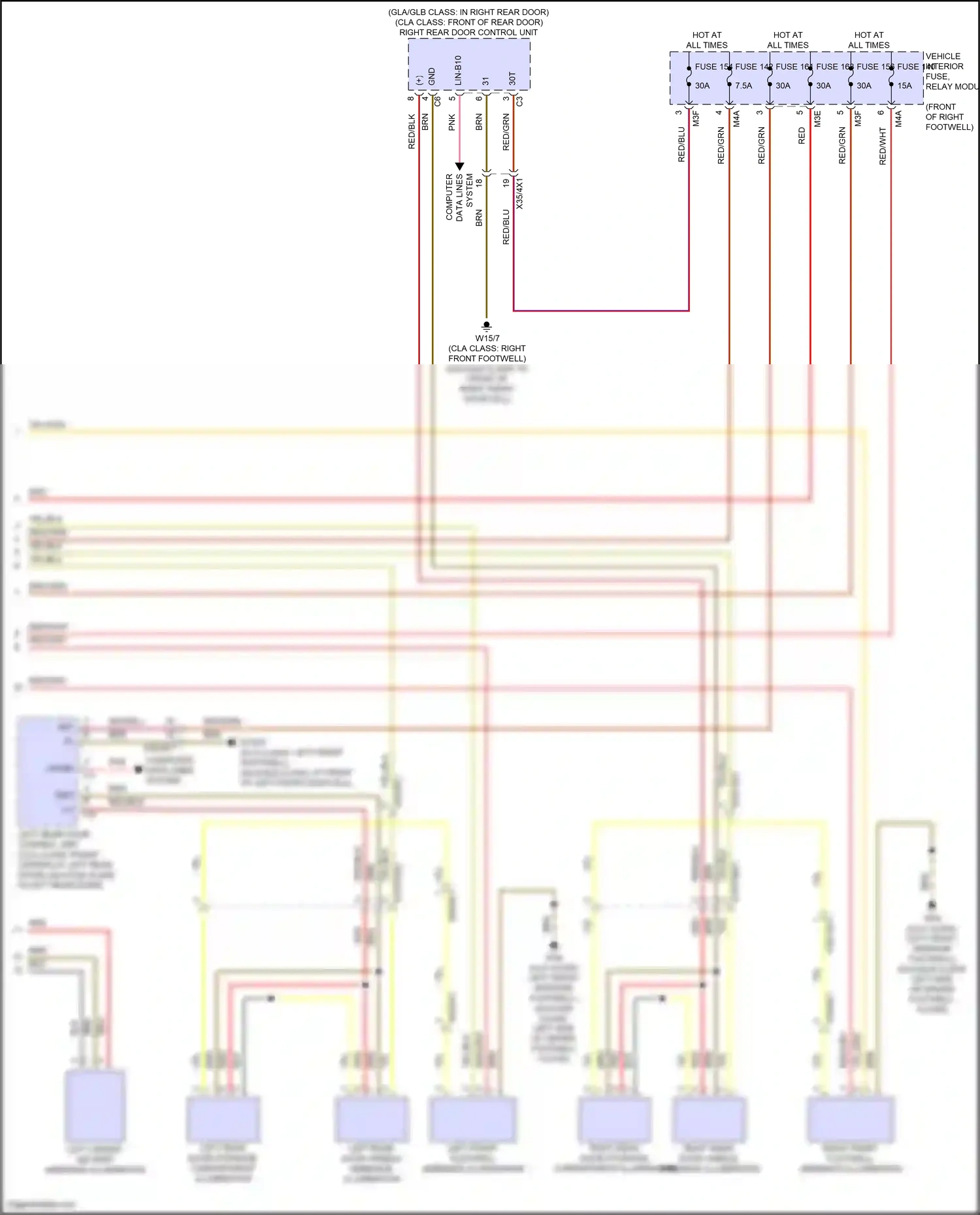 Wiring diagram computer data lines system for Mercedes-Benz GLB-class X247 facelift (2023-2024) (45 of 64)