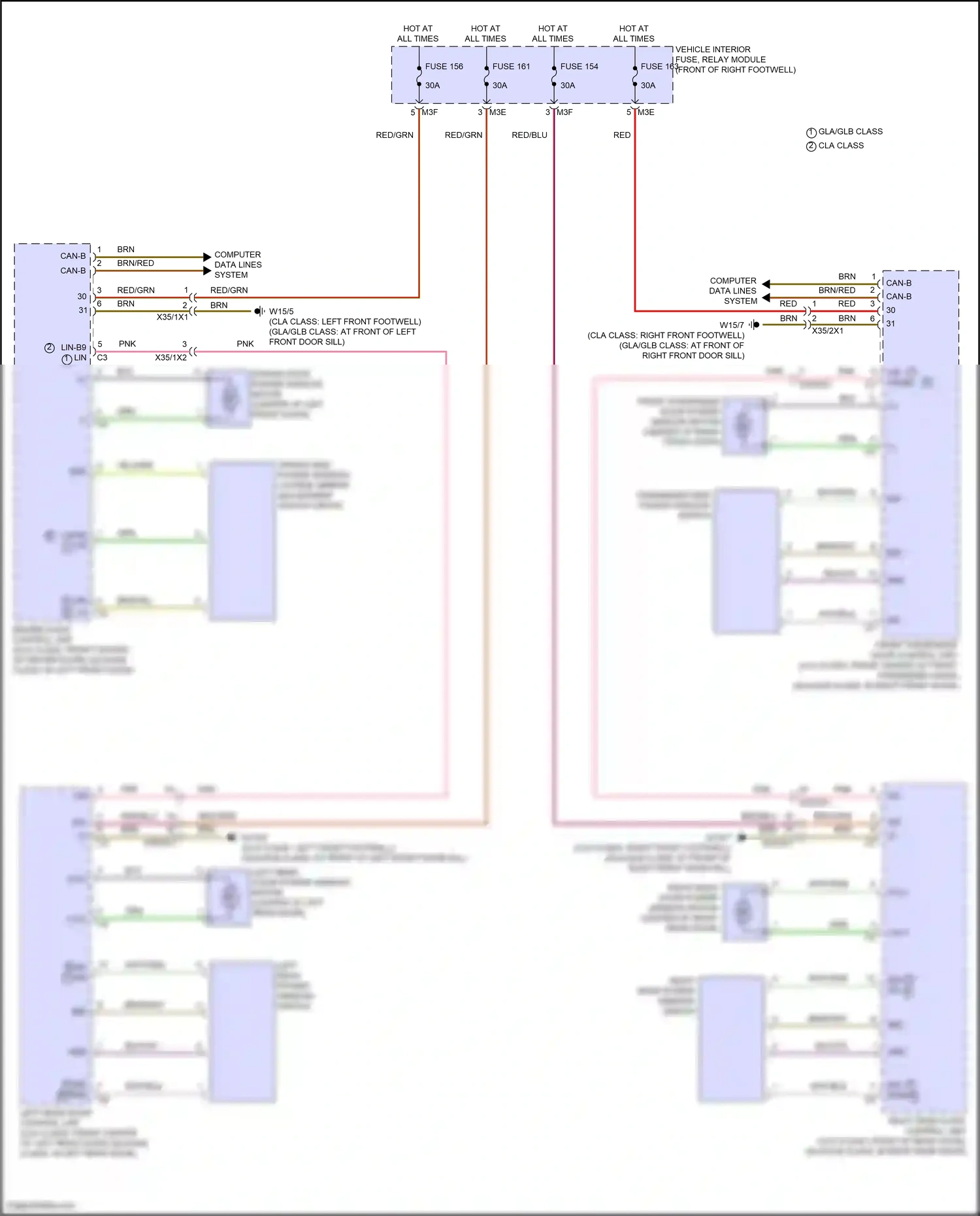Wiring diagram computer data lines system for Mercedes-Benz GLB-class X247 facelift (2023-2024) (48 of 64)