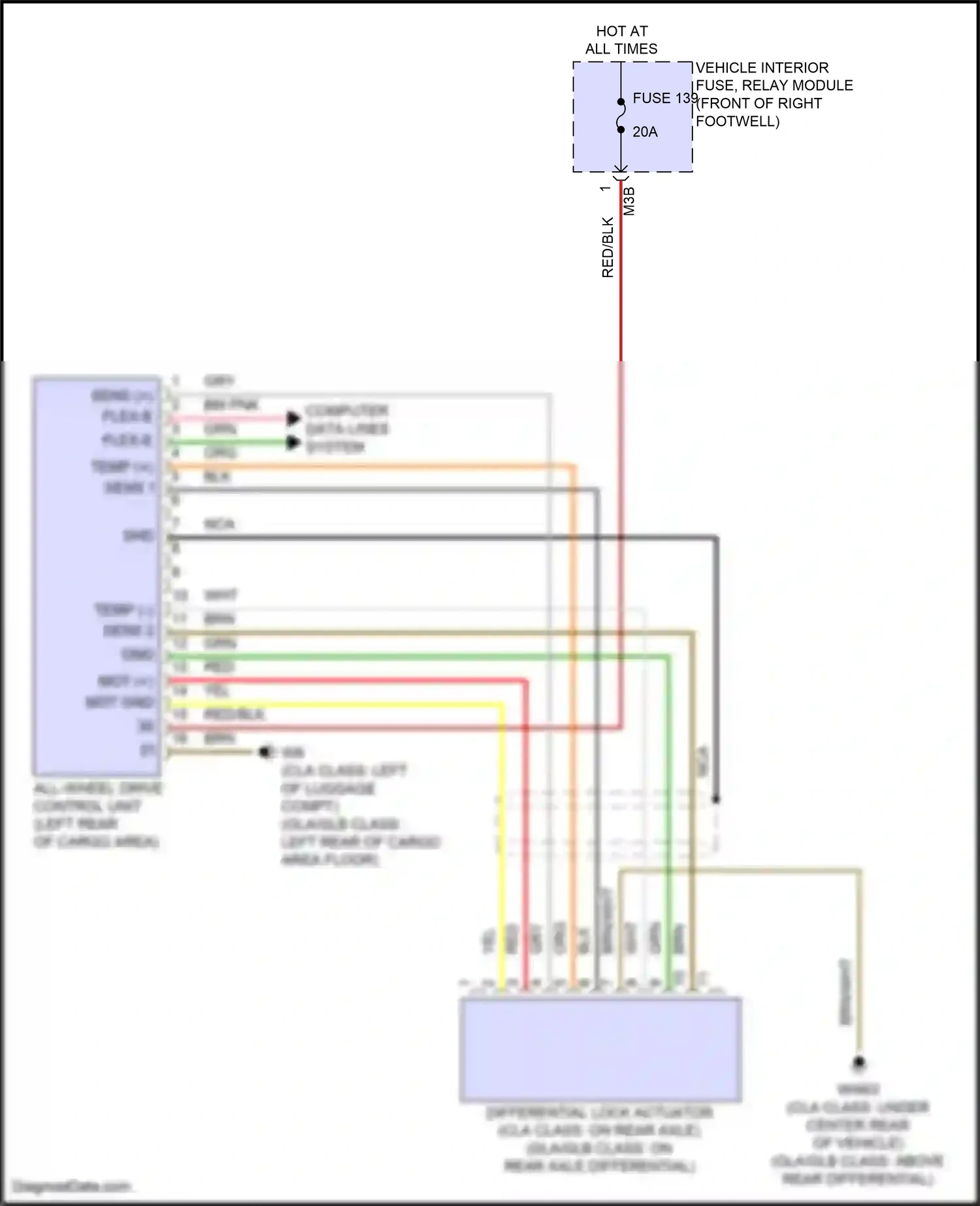Wiring diagram computer data lines system for Mercedes-Benz GLB-class X247 facelift (2023-2024) (15 of 64)