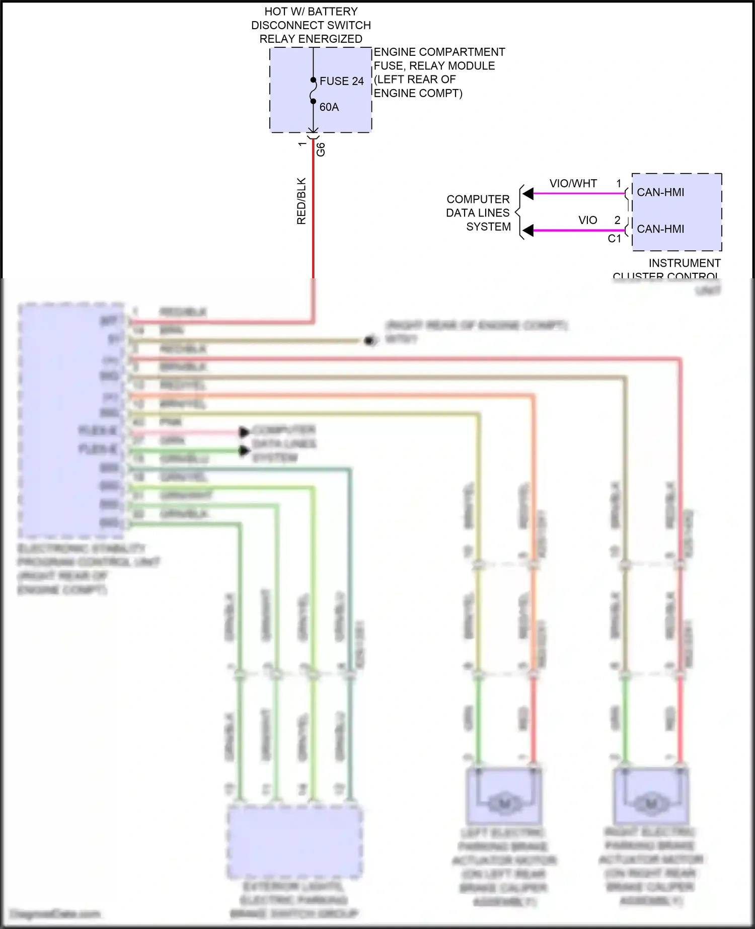 Wiring diagram computer data lines system for Mercedes-Benz GLB-class X247 facelift (2023-2024) (10 of 64)