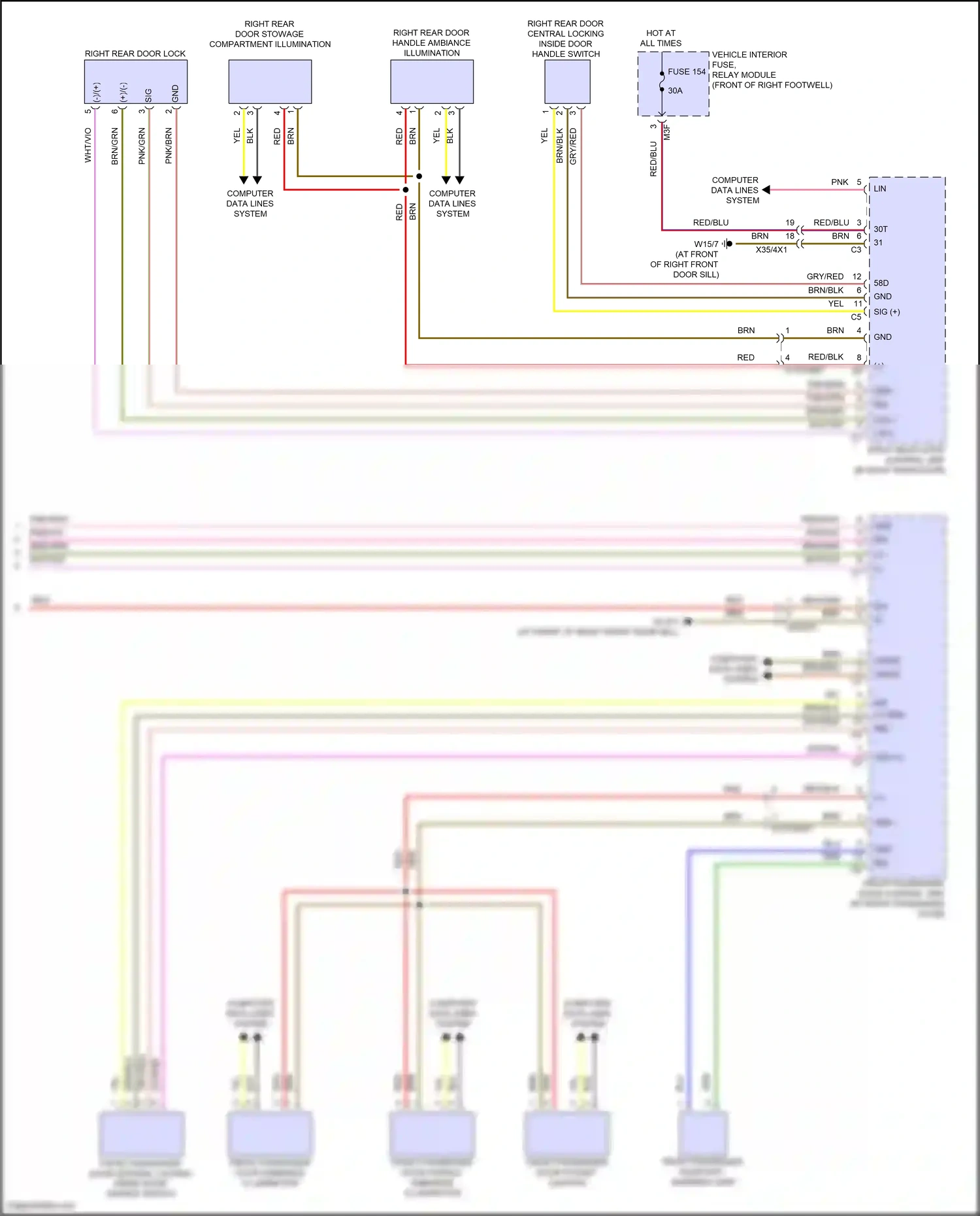 Wiring diagram computer data lines system for Mercedes-Benz GLB-class X247 facelift (2023-2024) (2 of 64)