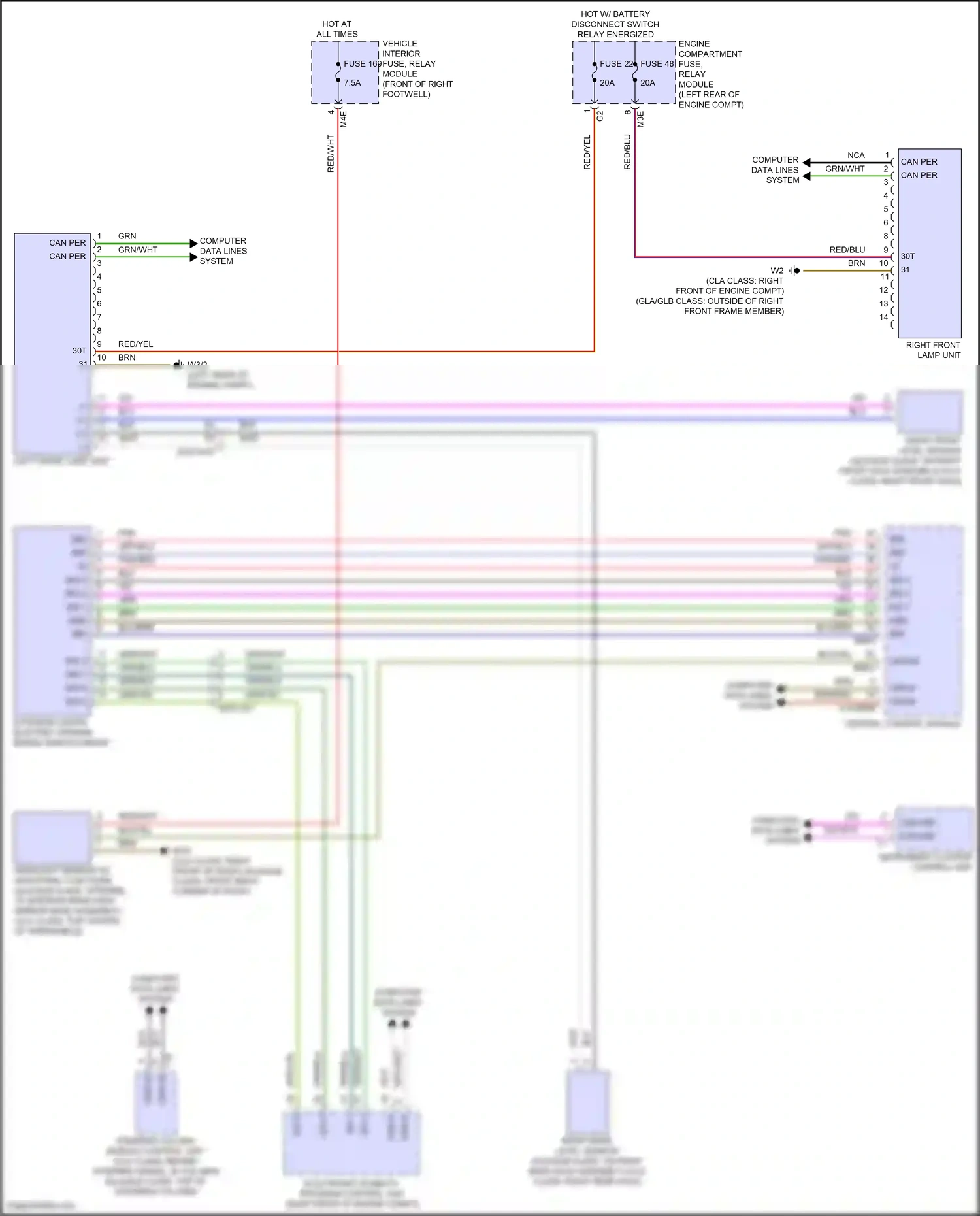 Wiring diagram computer data lines system for Mercedes-Benz GLB-class X247 facelift (2023-2024) (36 of 64)