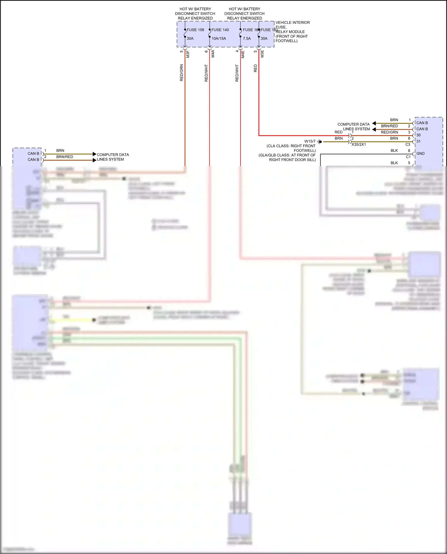 Wiring diagram computer data lines system for Mercedes-Benz GLB-class X247 facelift (2023-2024) (19 of 64)