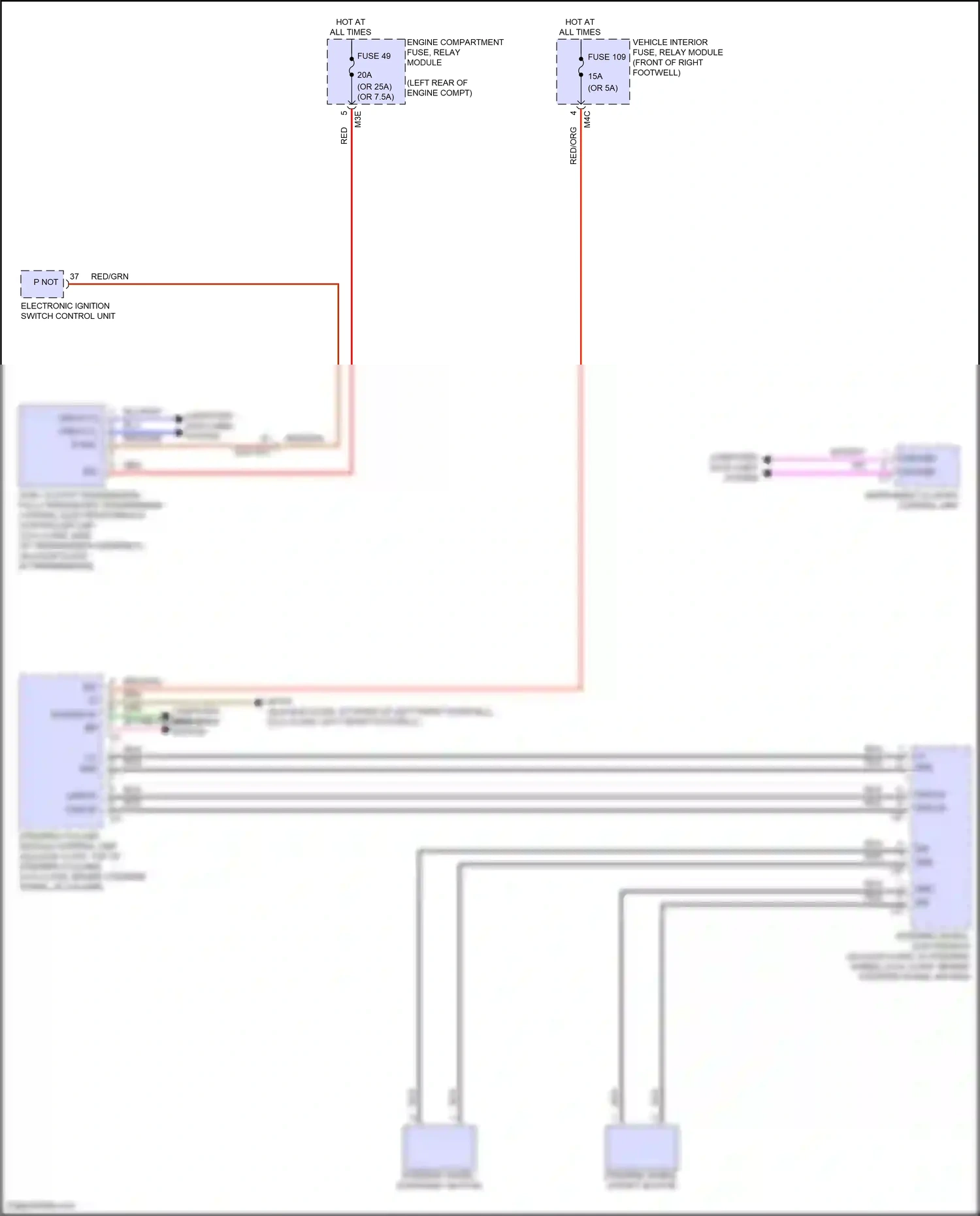 Wiring diagram electronic ignition switch control unit for Mercedes-Benz GLB-class X247 facelift (2023-2024) (1 of 12)